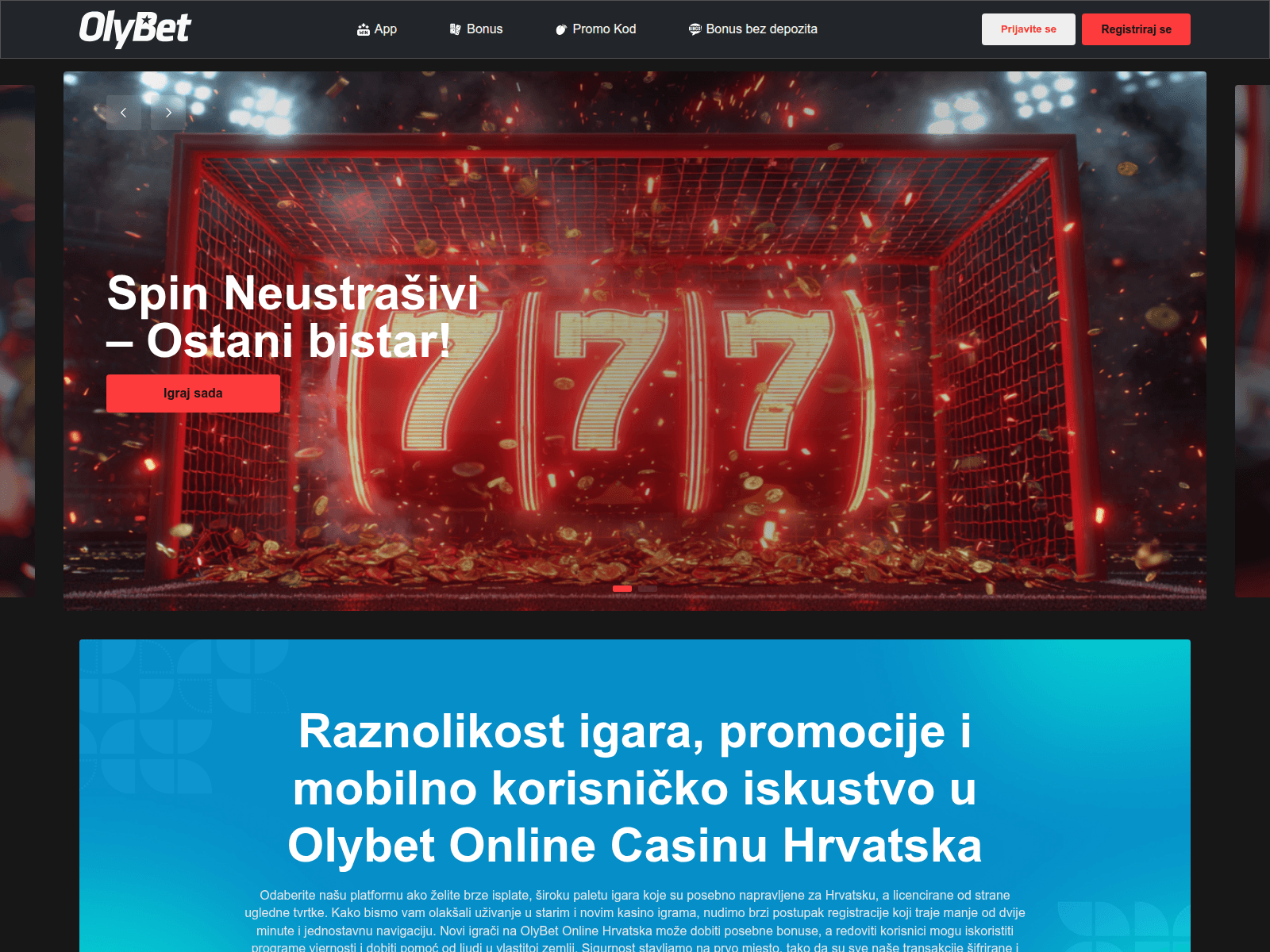 Screenshot of olybet-hr.com