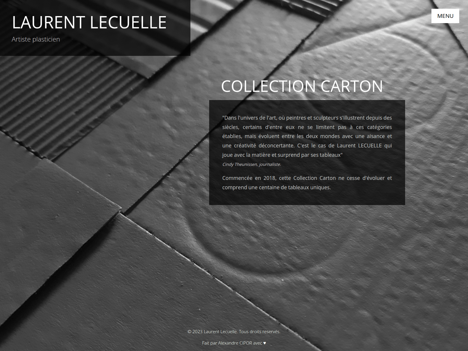 Screenshot of laurentlecuelle.com