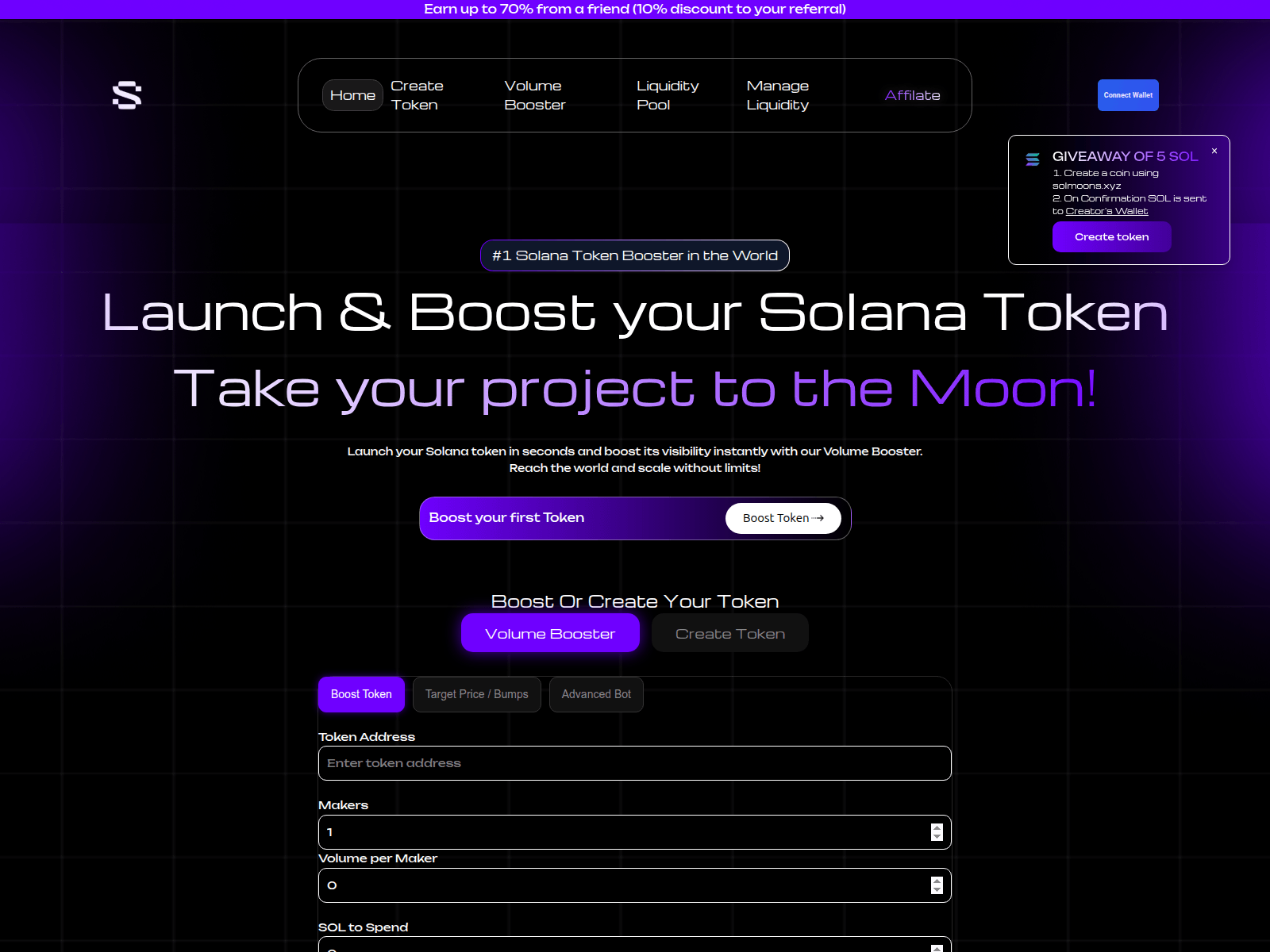 Screenshot of solmoons.xyz