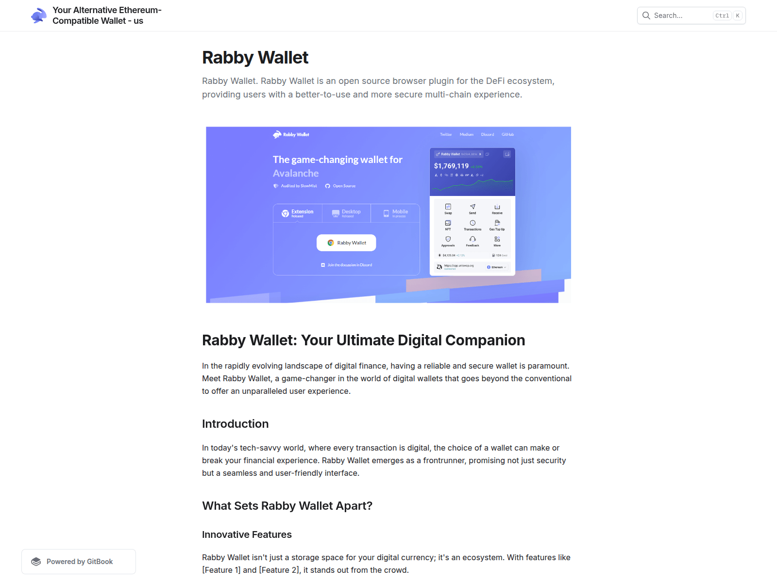 Screenshot of raabbydnwallet.gitbook.io