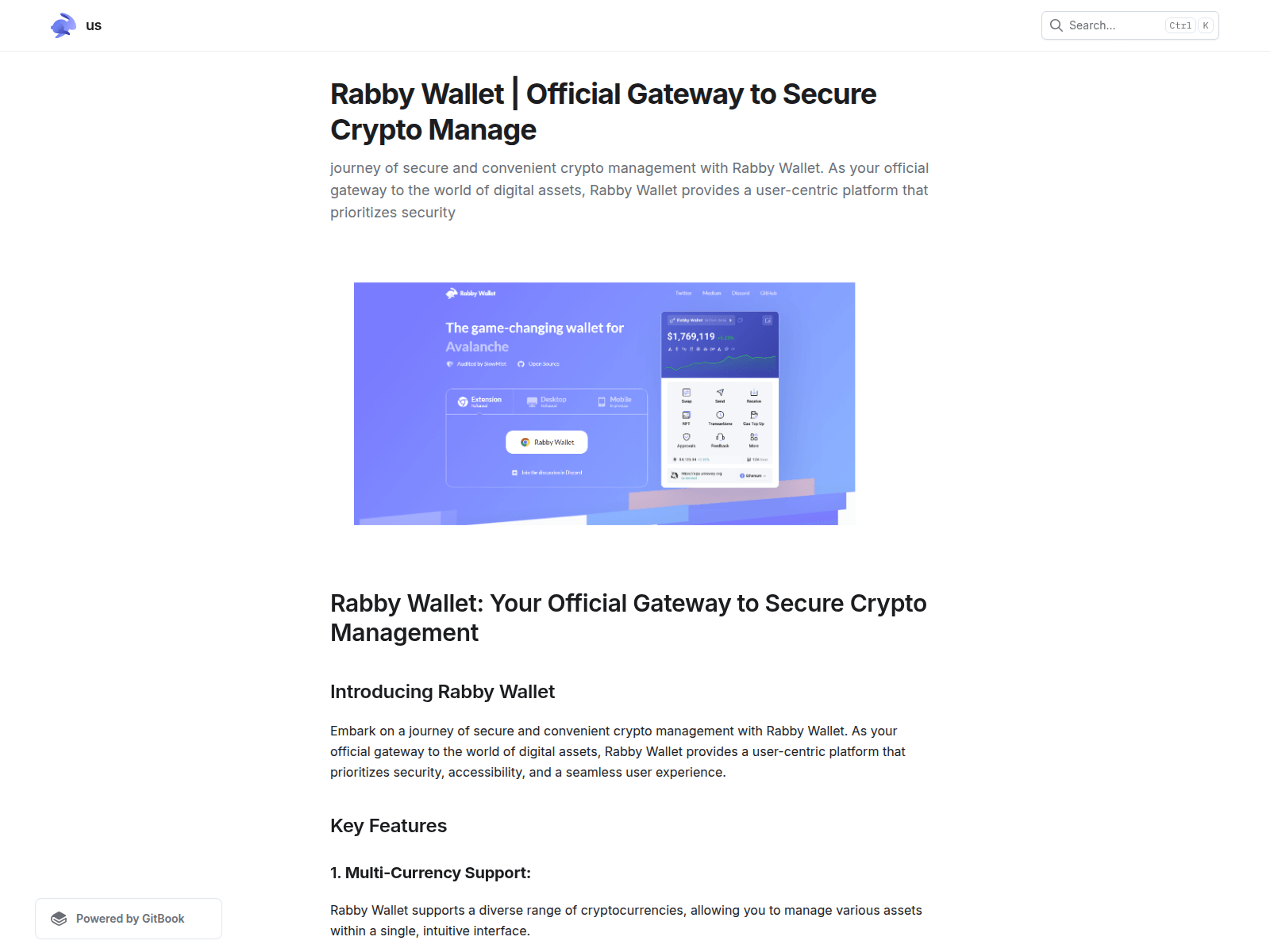 Screenshot of rabbyhgwalletg.gitbook.io