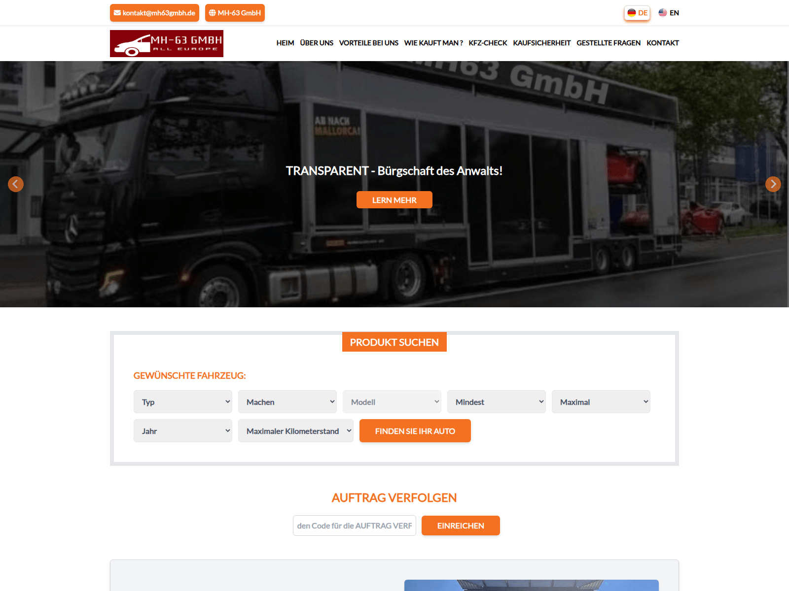 Screenshot of mh63gmbh.de