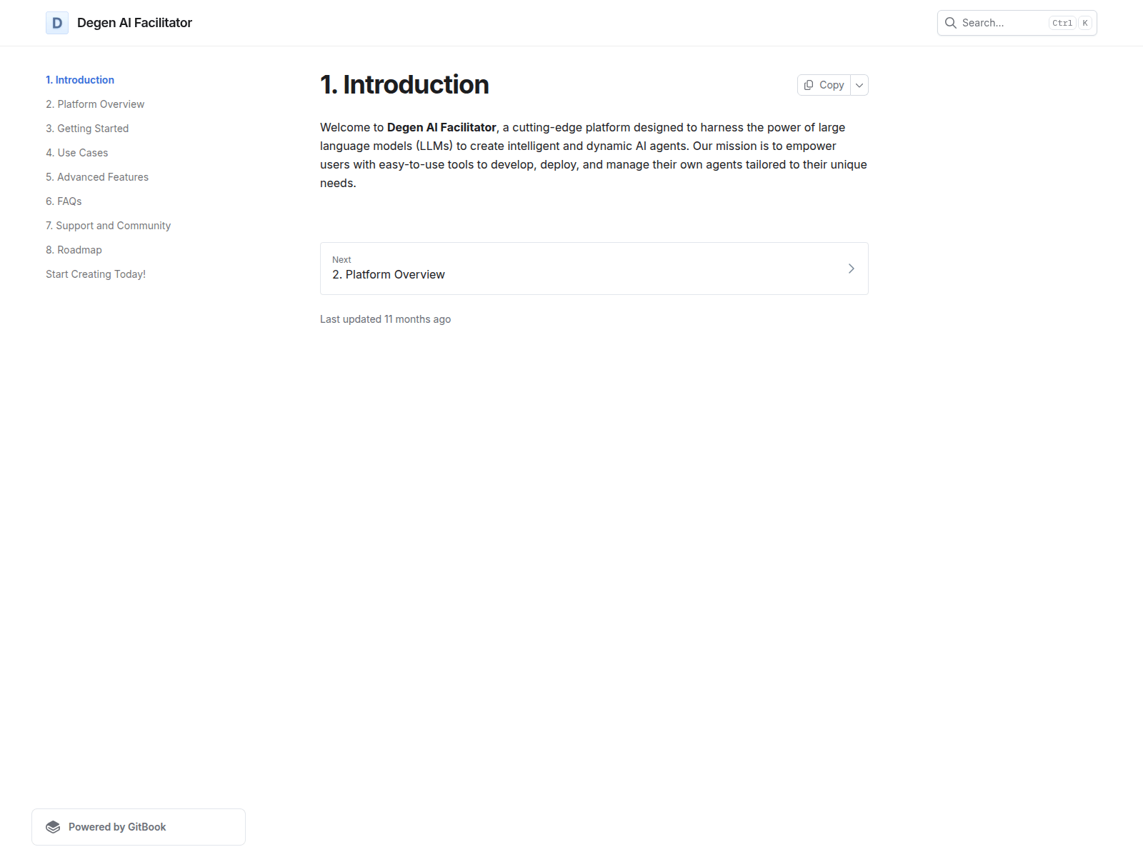 Screenshot of degen-ai-facilitator.gitbook.io