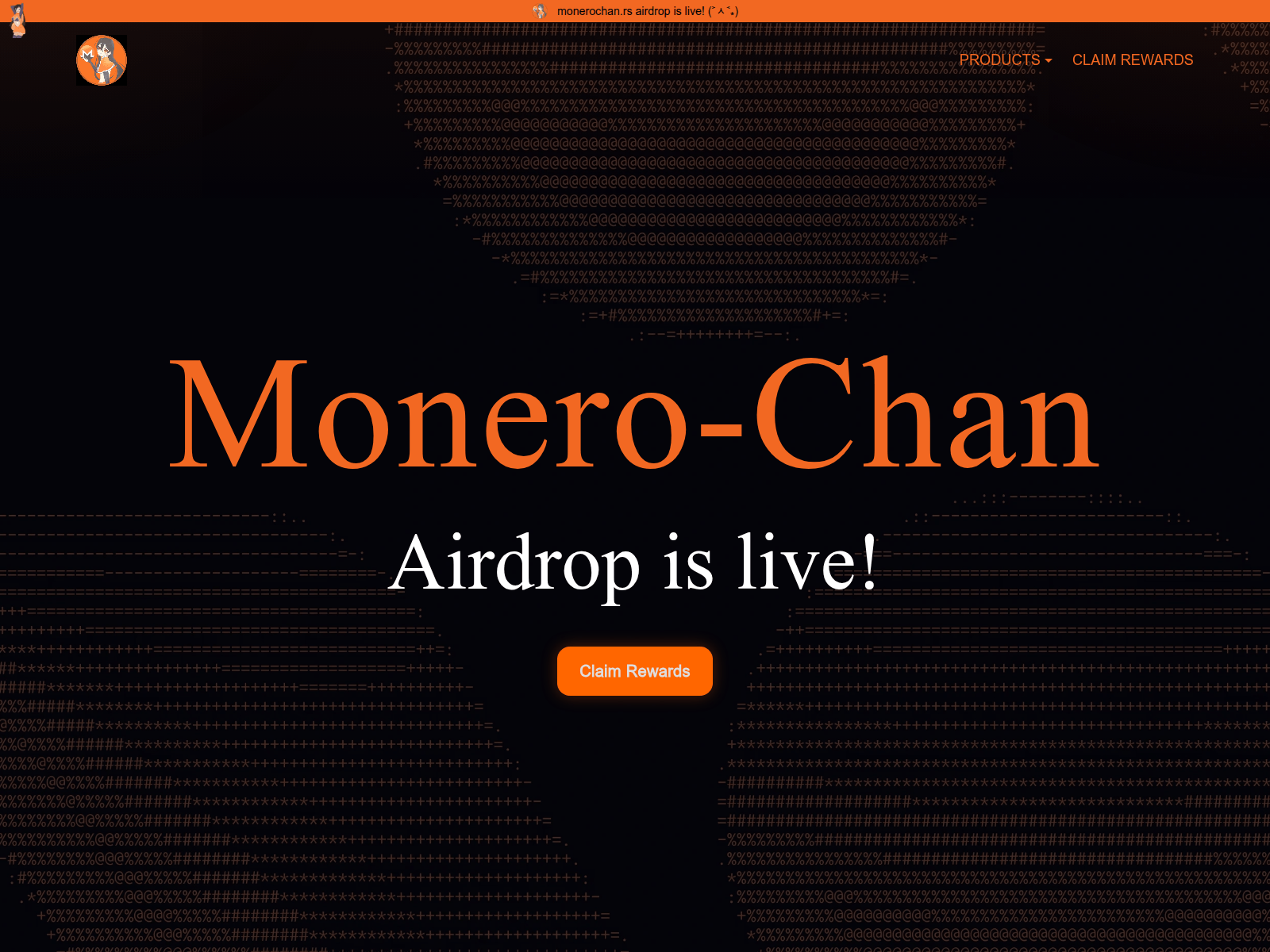 Screenshot of monero-chan.finance