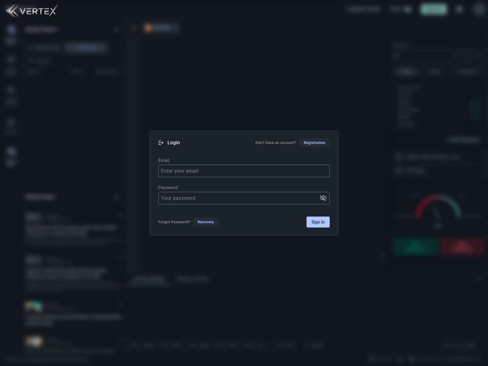 Screenshot of web.vrtxinternational.com