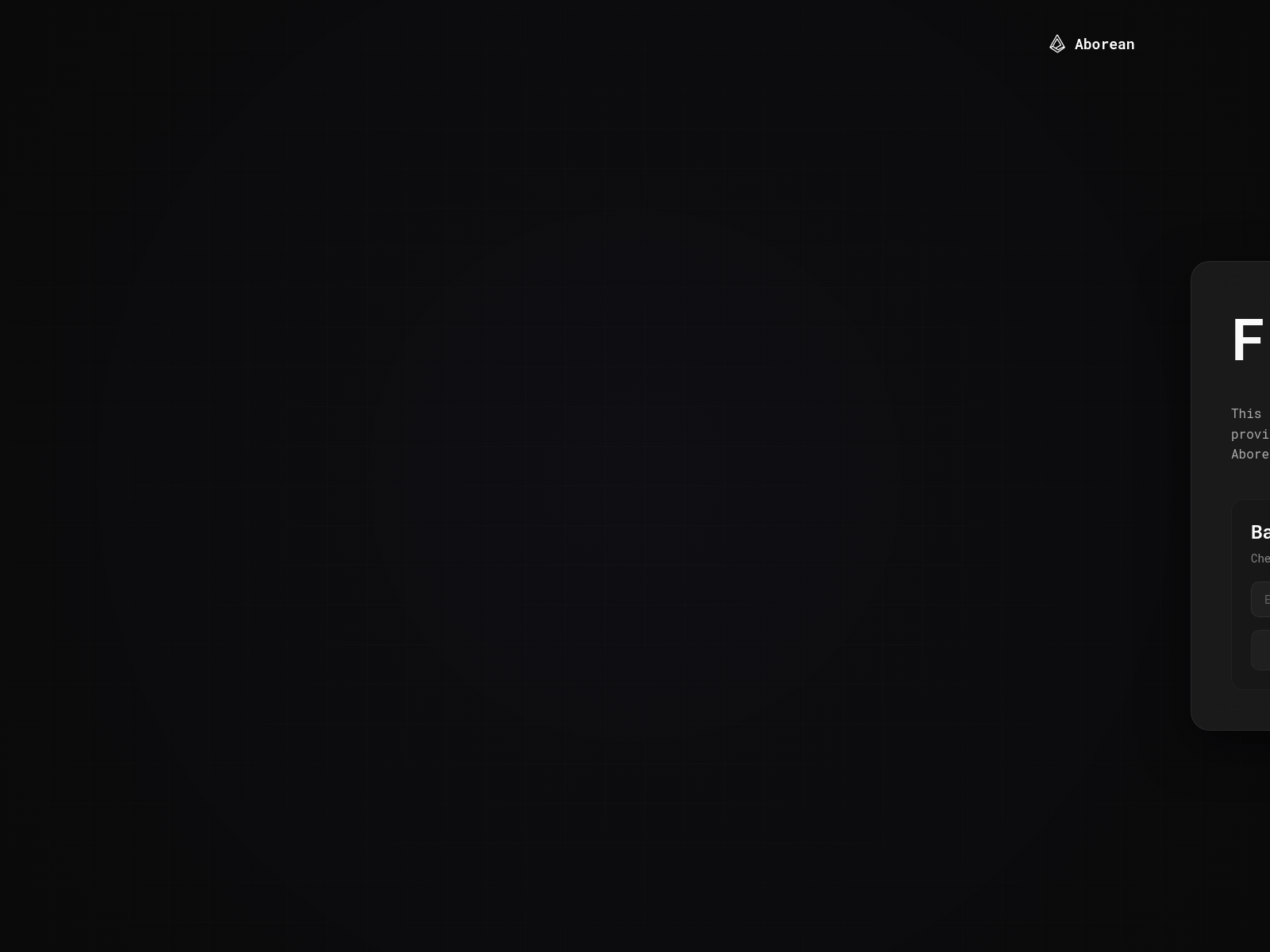 Screenshot of aboreon.finance