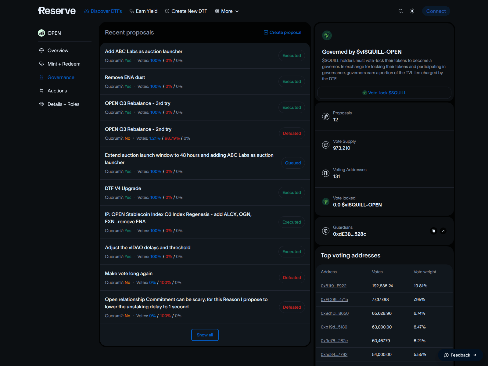 Screenshot of reserve-squill.xyz