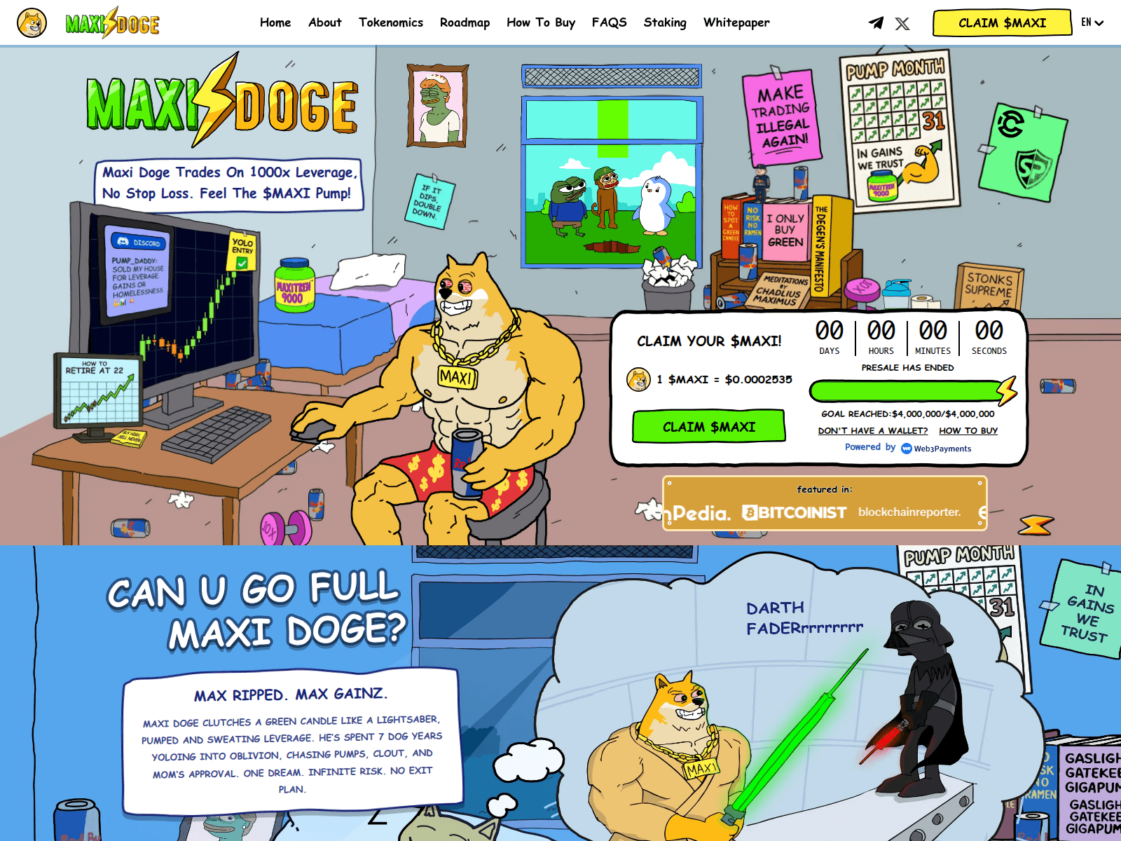 Screenshot of sale-maxidoge.com