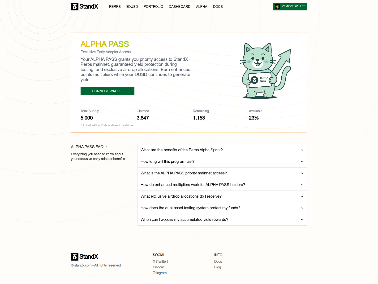 Screenshot of standx.network