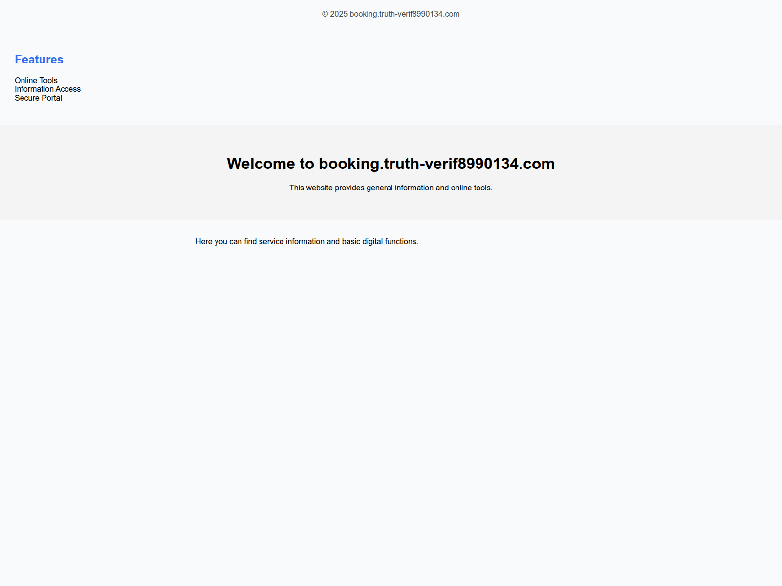 Screenshot of booking.truth-verif8990134.com