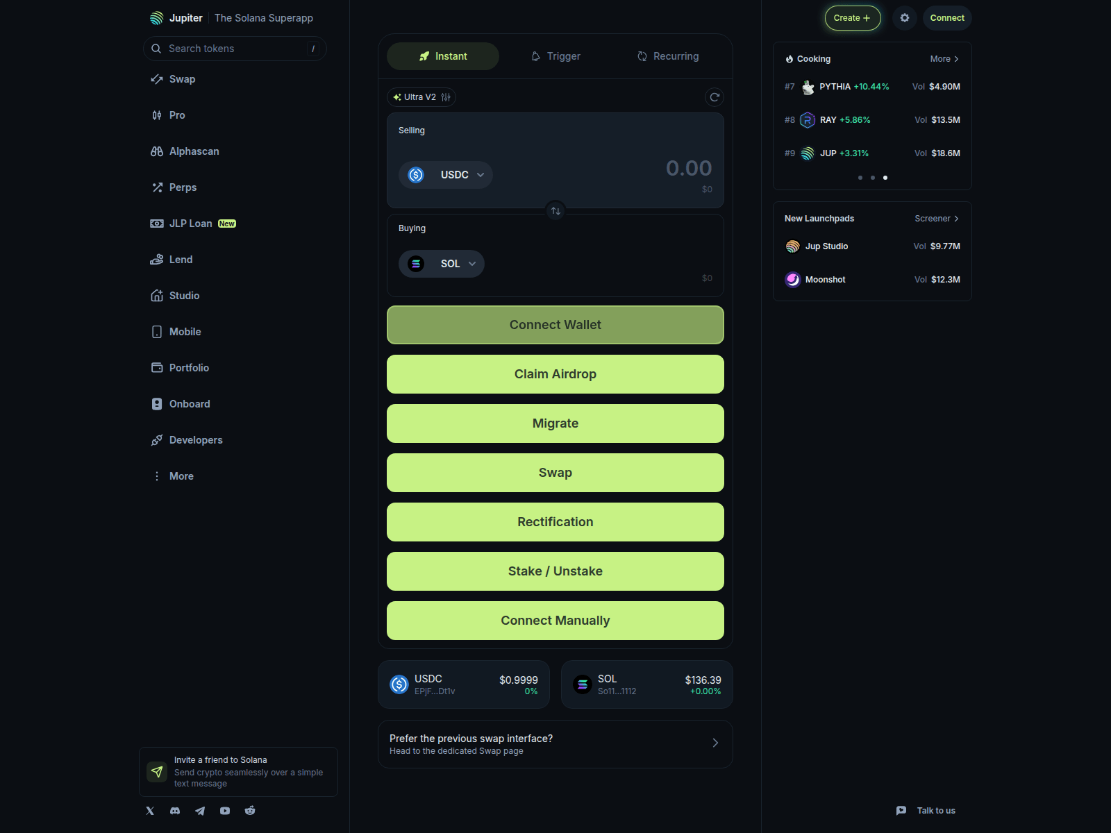 Screenshot of jup-dashboard.xyz