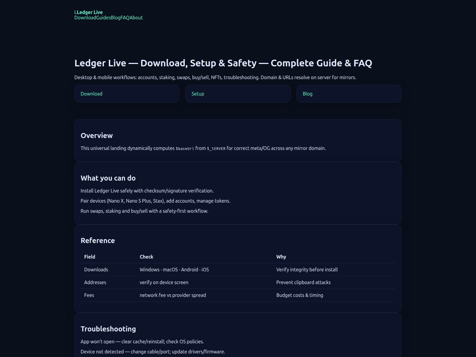 Screenshot of ledger-download.io