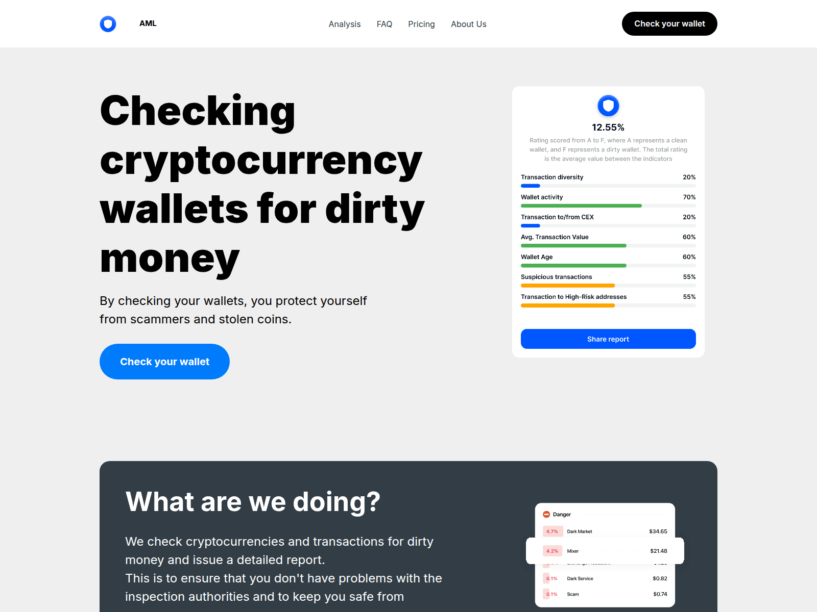 Screenshot of amlchecks.tech