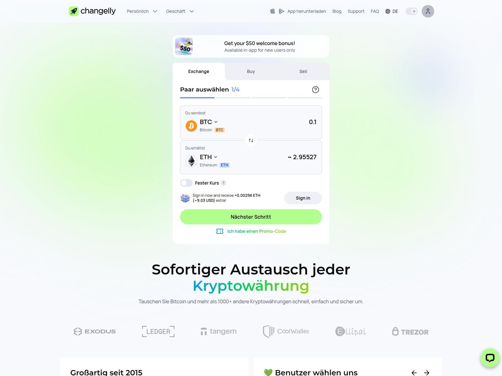 Screenshot of changelly.my