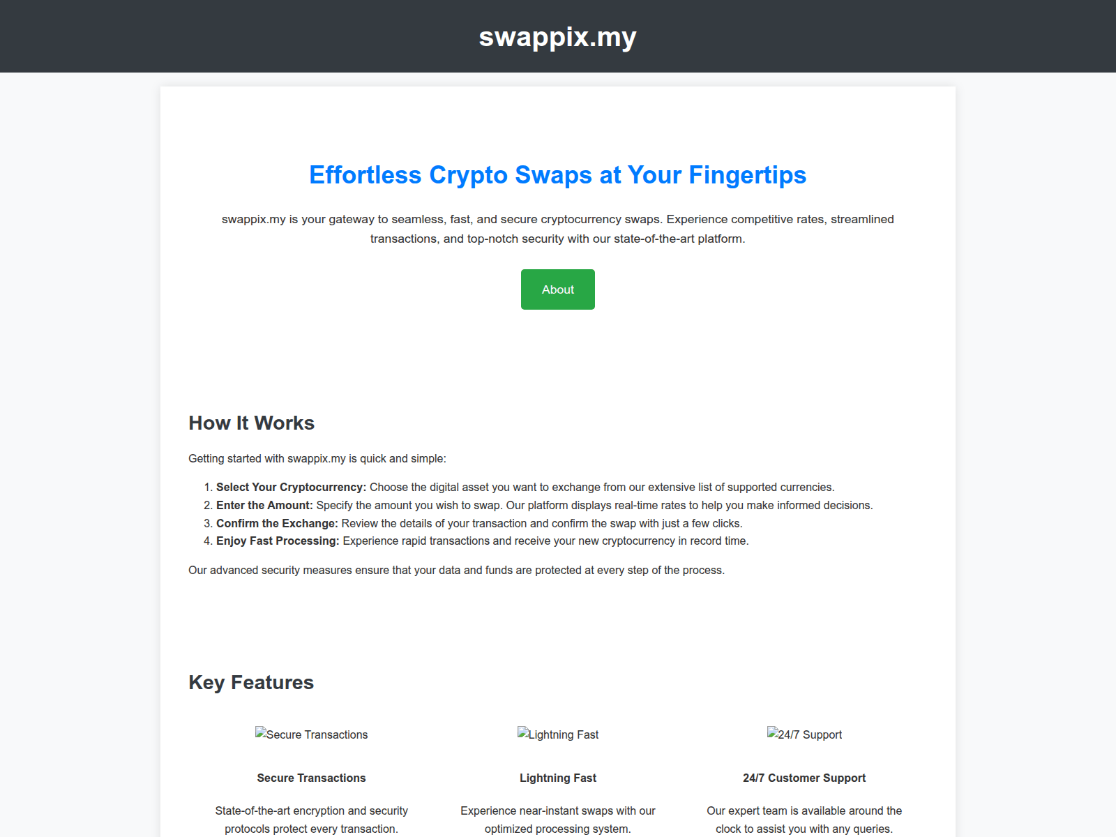 Screenshot of swappix.my