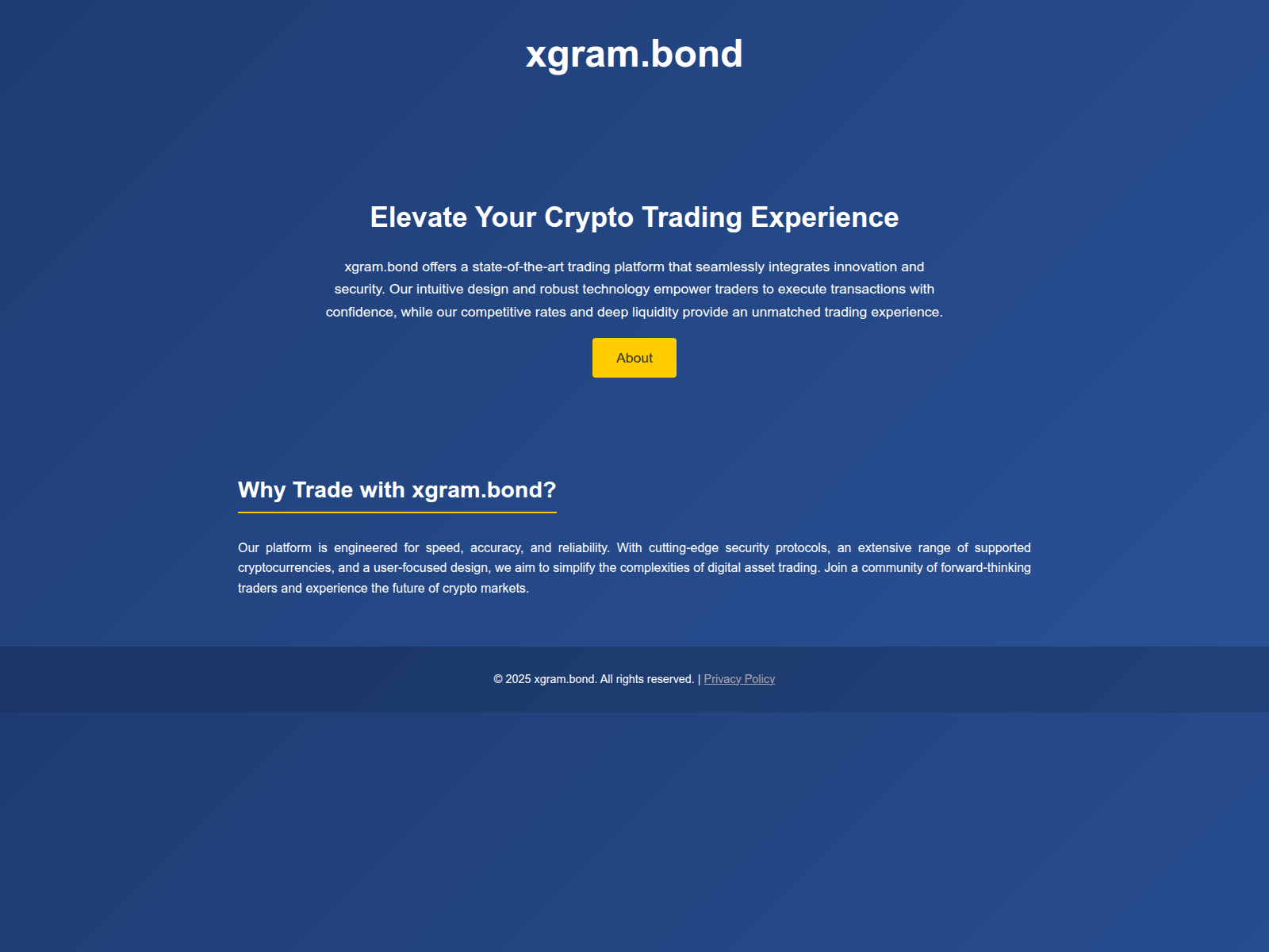 Screenshot of xgram.bond