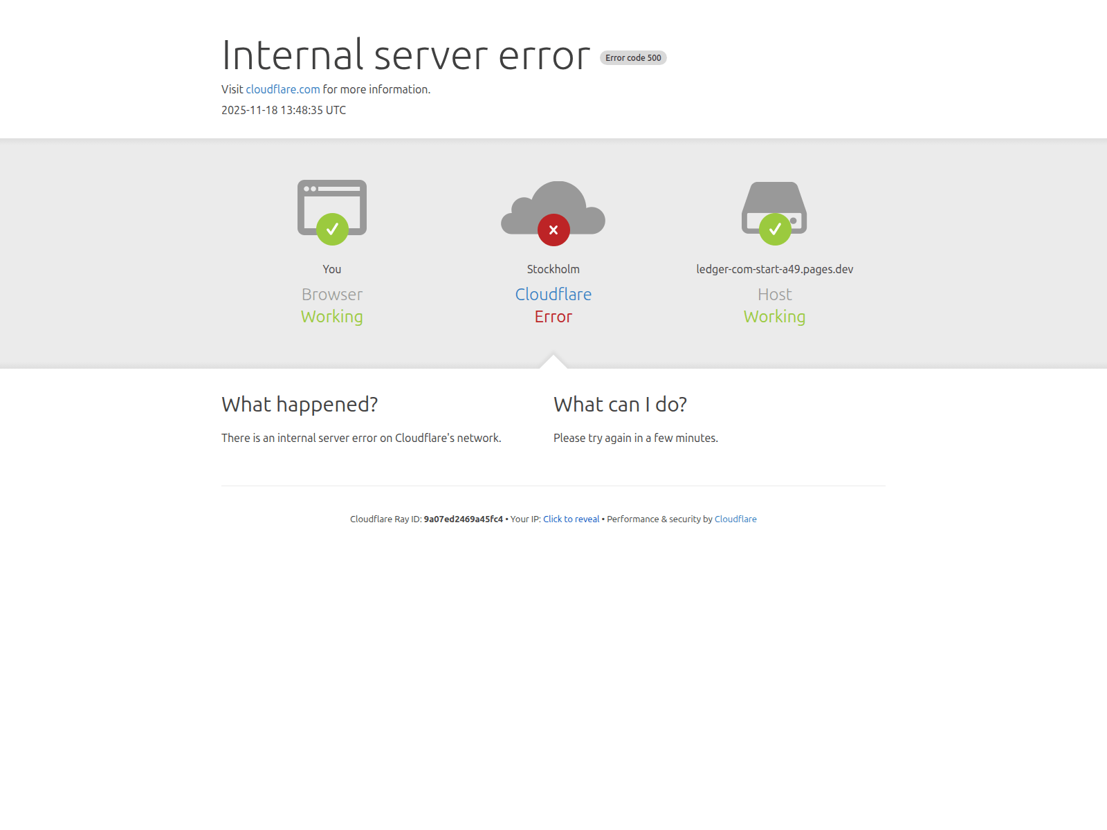 Screenshot of ledger-com-start-a49.pages.dev