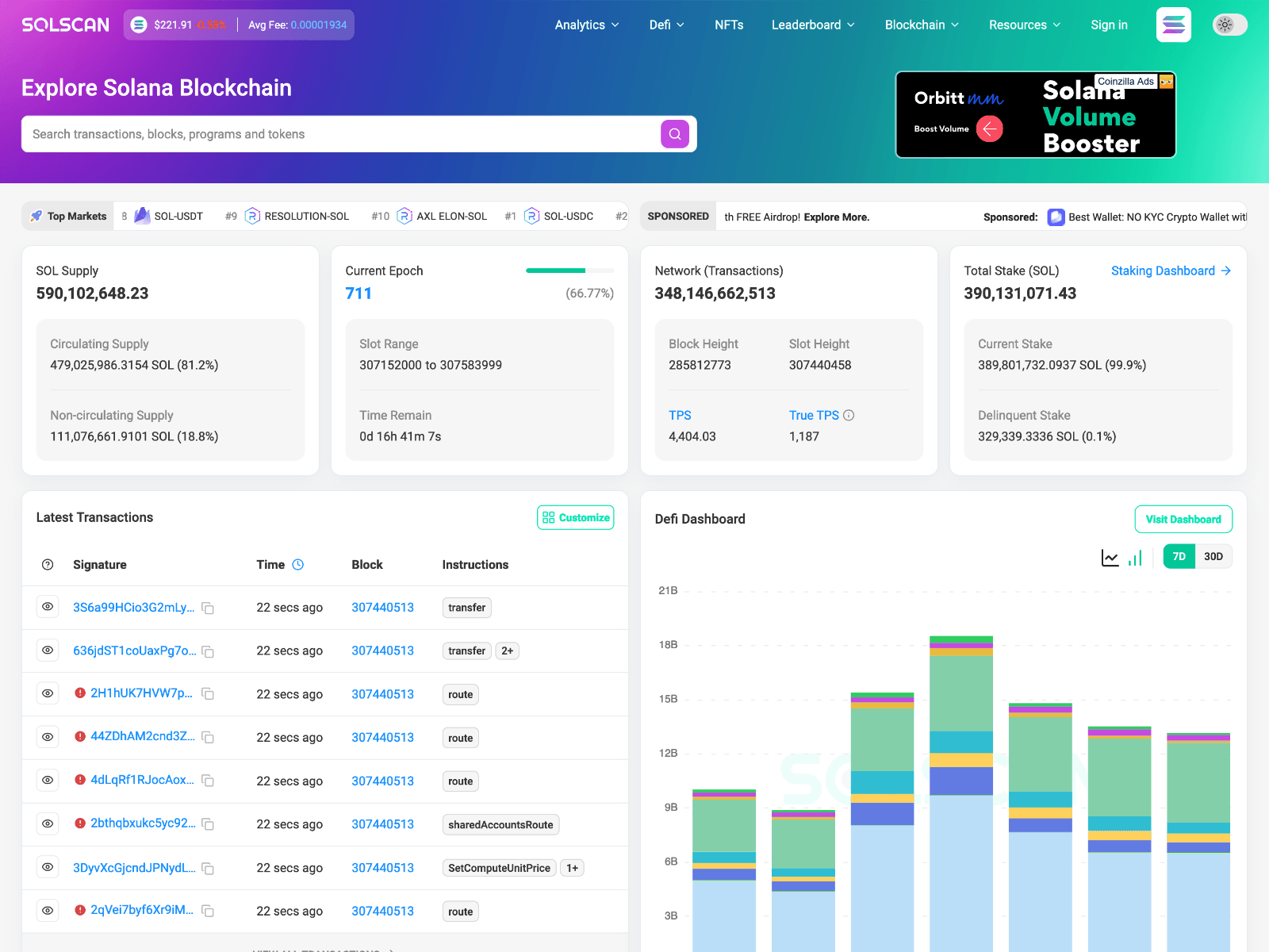 Screenshot of solscan-dev.github.io