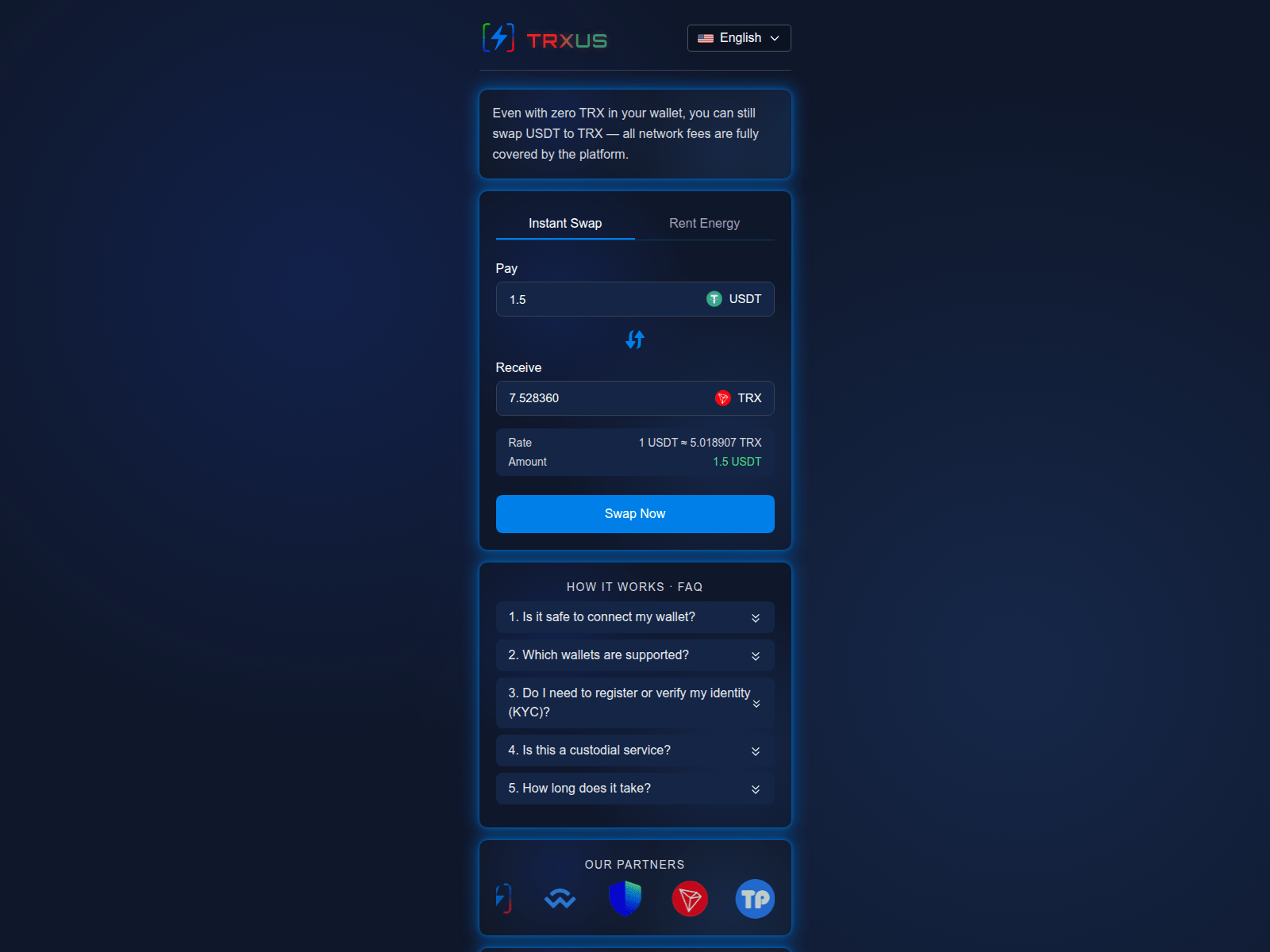 Screenshot of trxus.org