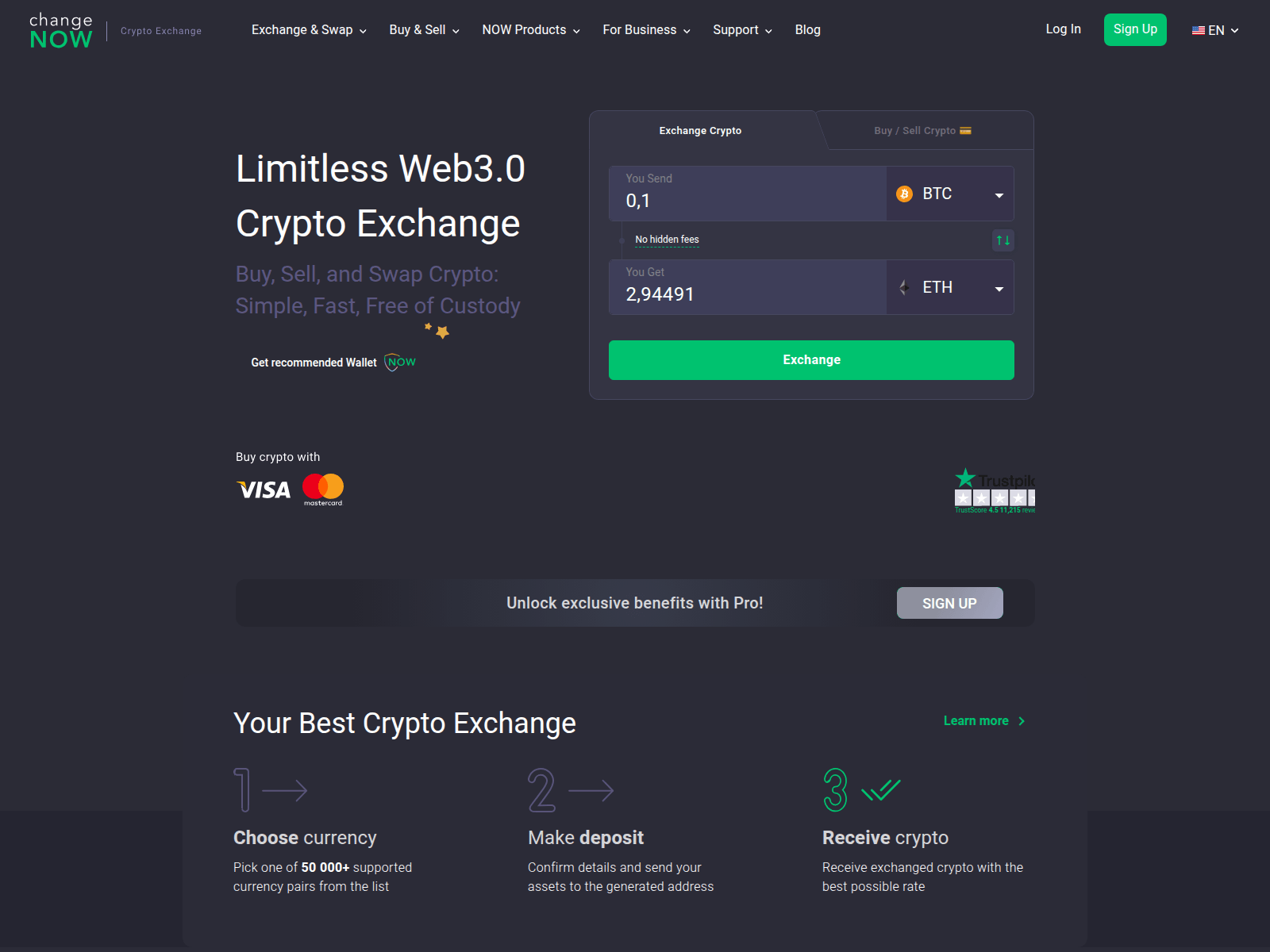 Screenshot of changeenow.space
