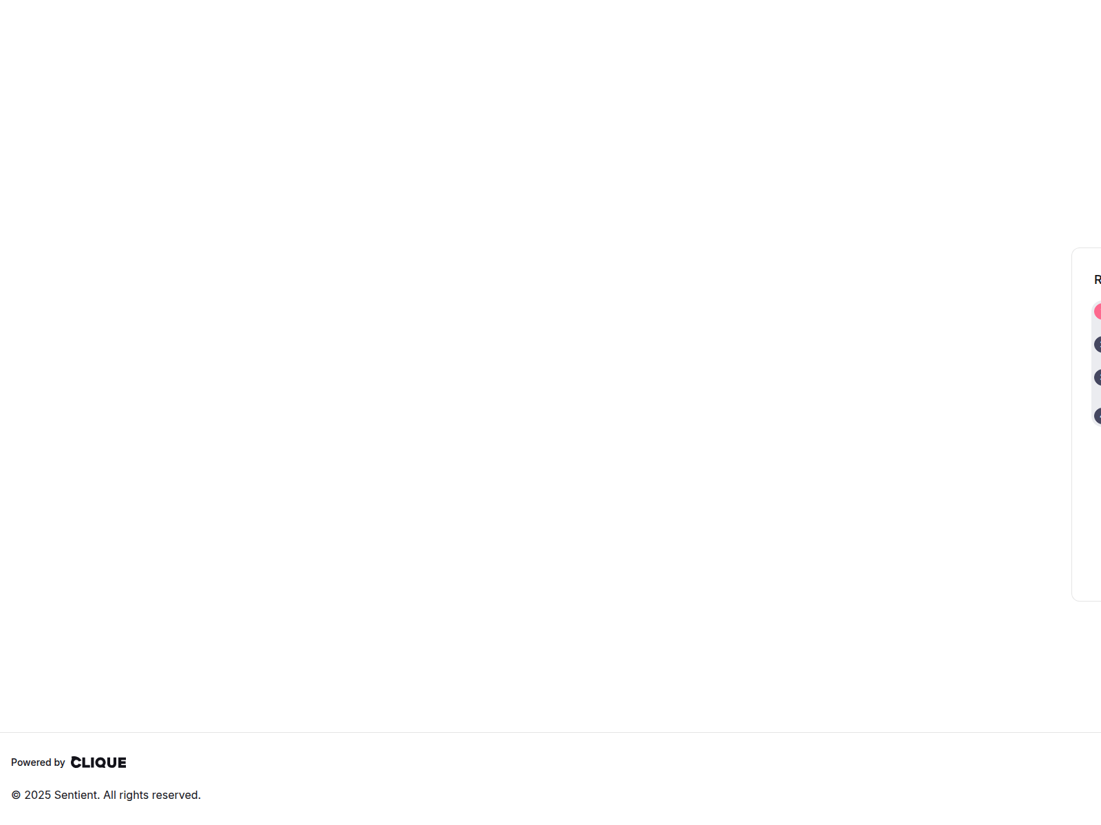 Screenshot of sentlient.xyz