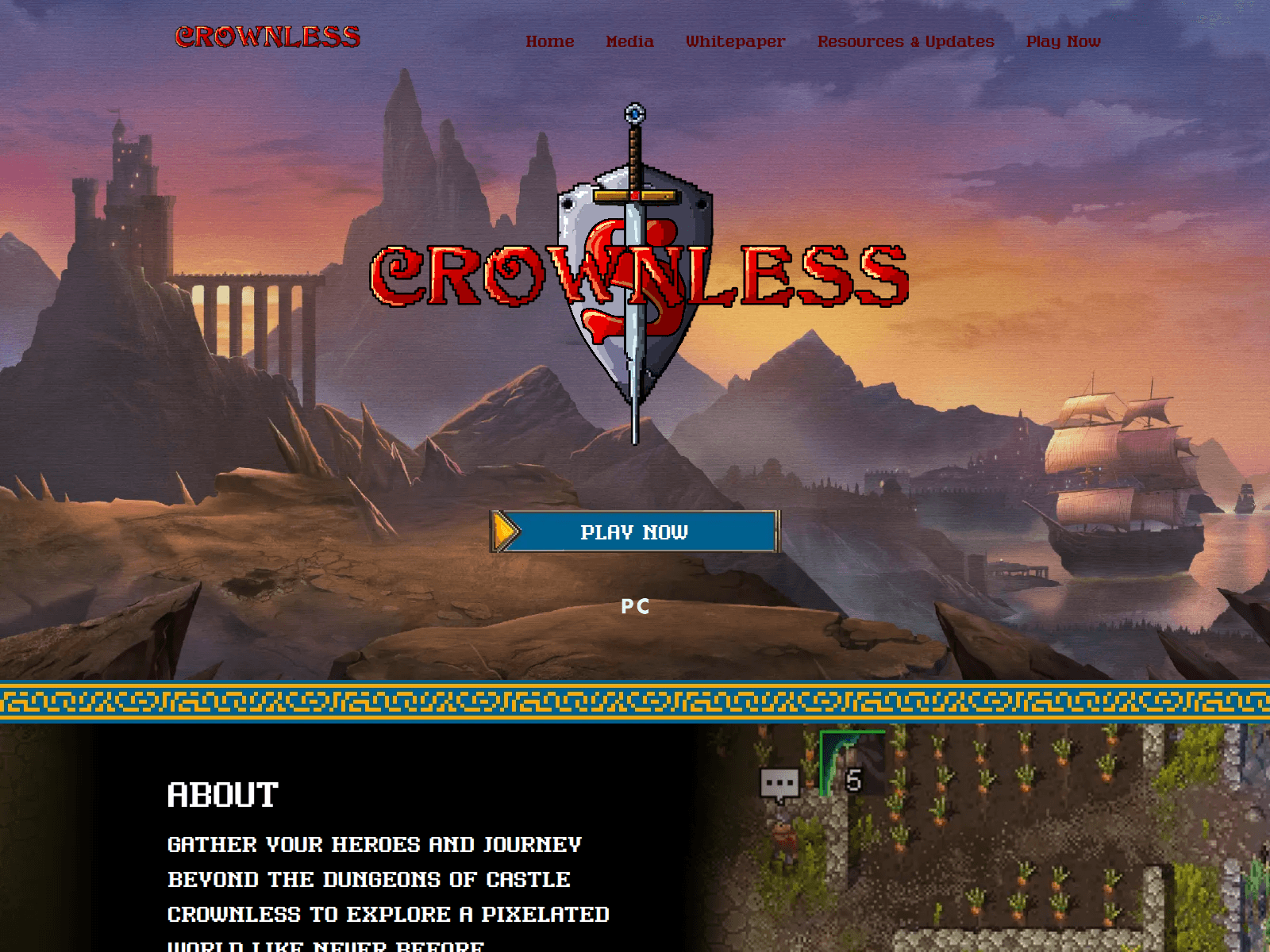 Screenshot of crownlessgame.com
