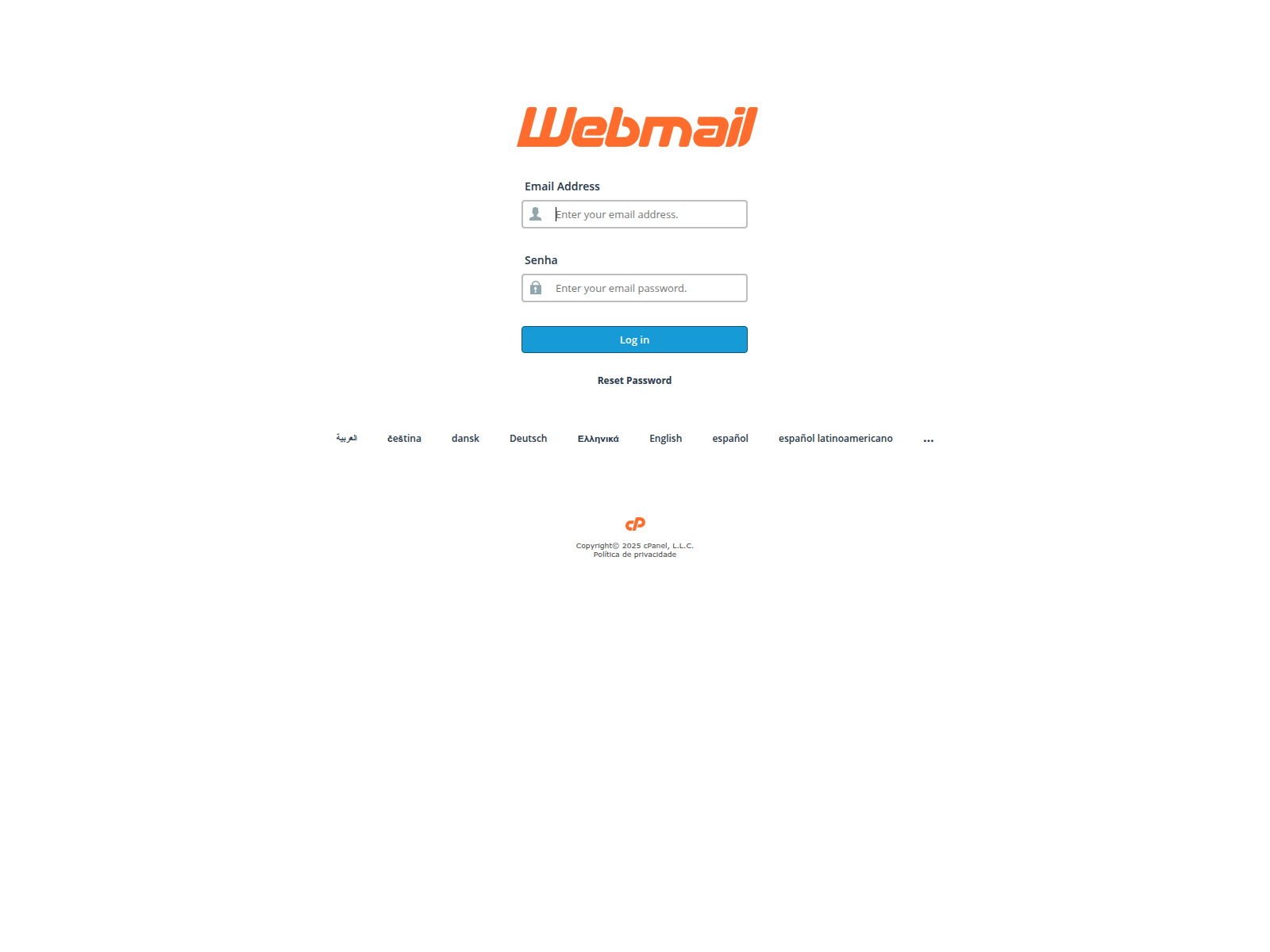Screenshot of webmail.login-coinbase.net