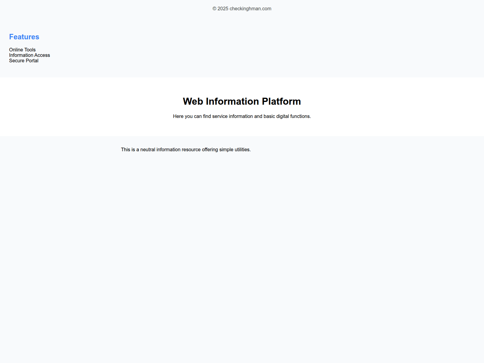 Screenshot of checkinghman.com