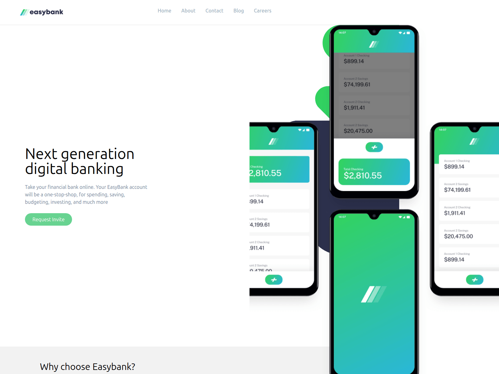 Screenshot of frontend-mentor-easy-bank-landing-page.vercel.app
