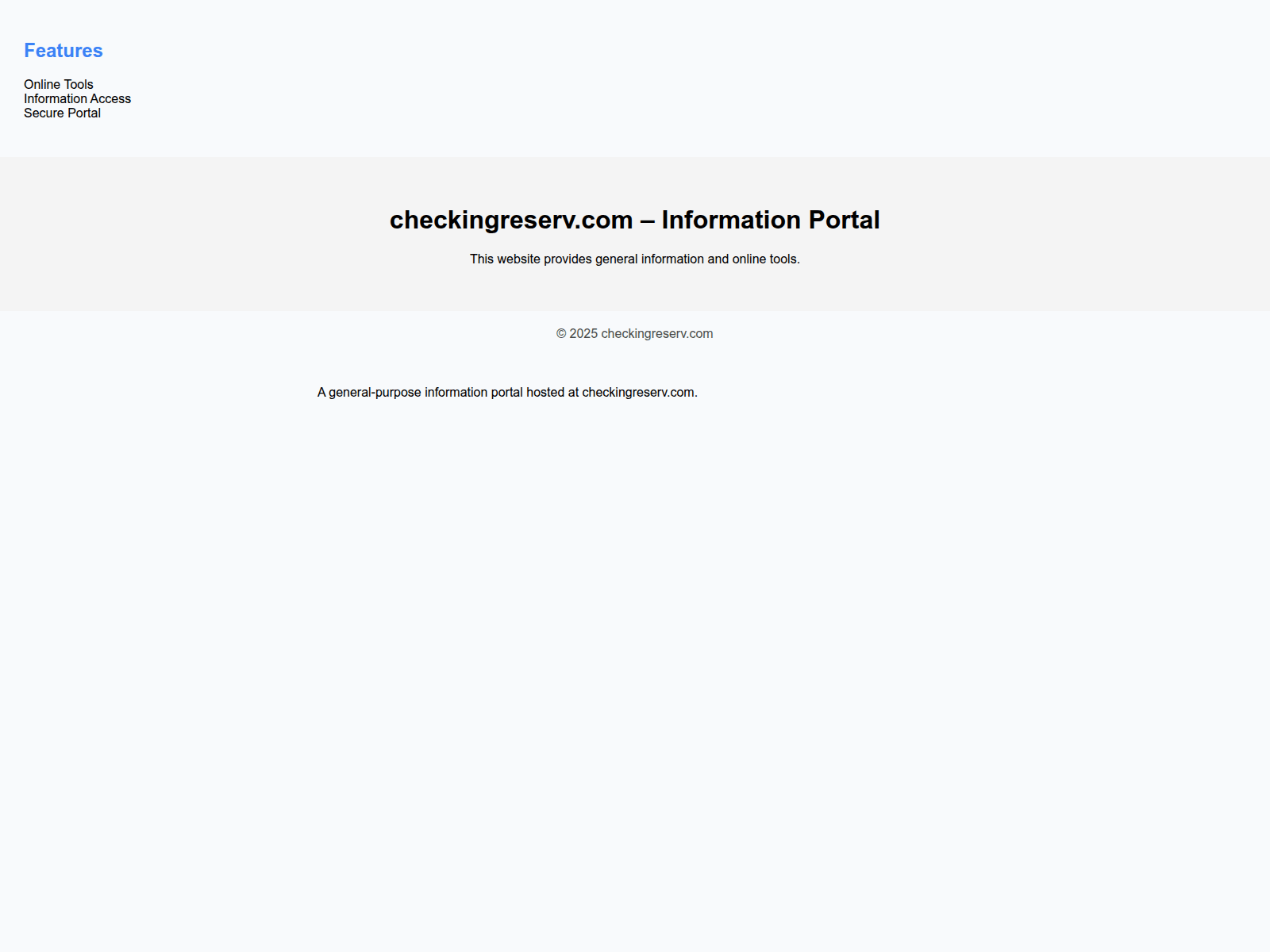 Screenshot of checkingreserv.com