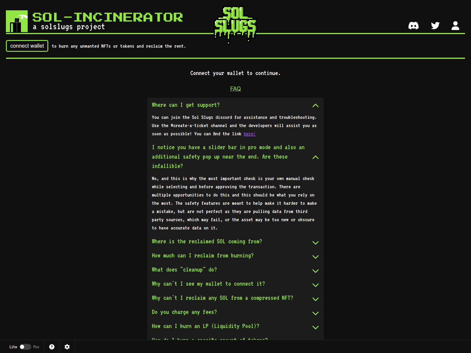 Screenshot of sol-incineratr.com