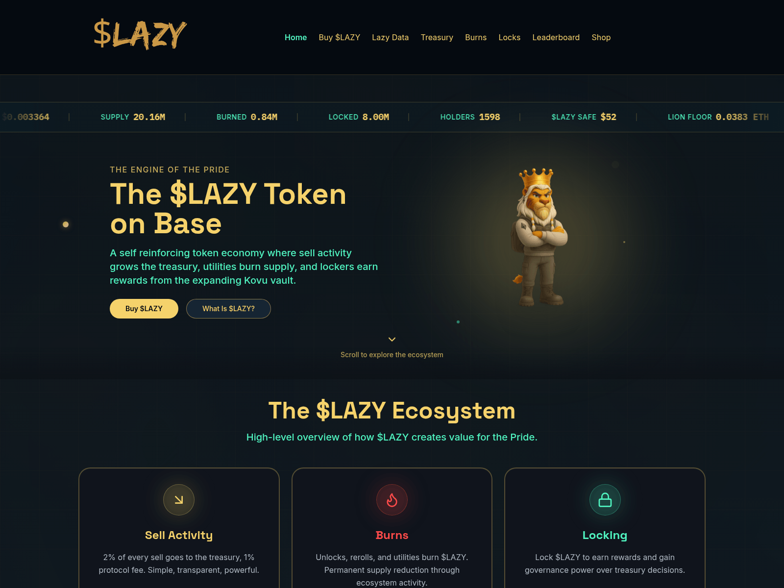 Screenshot of lazyonbase.com