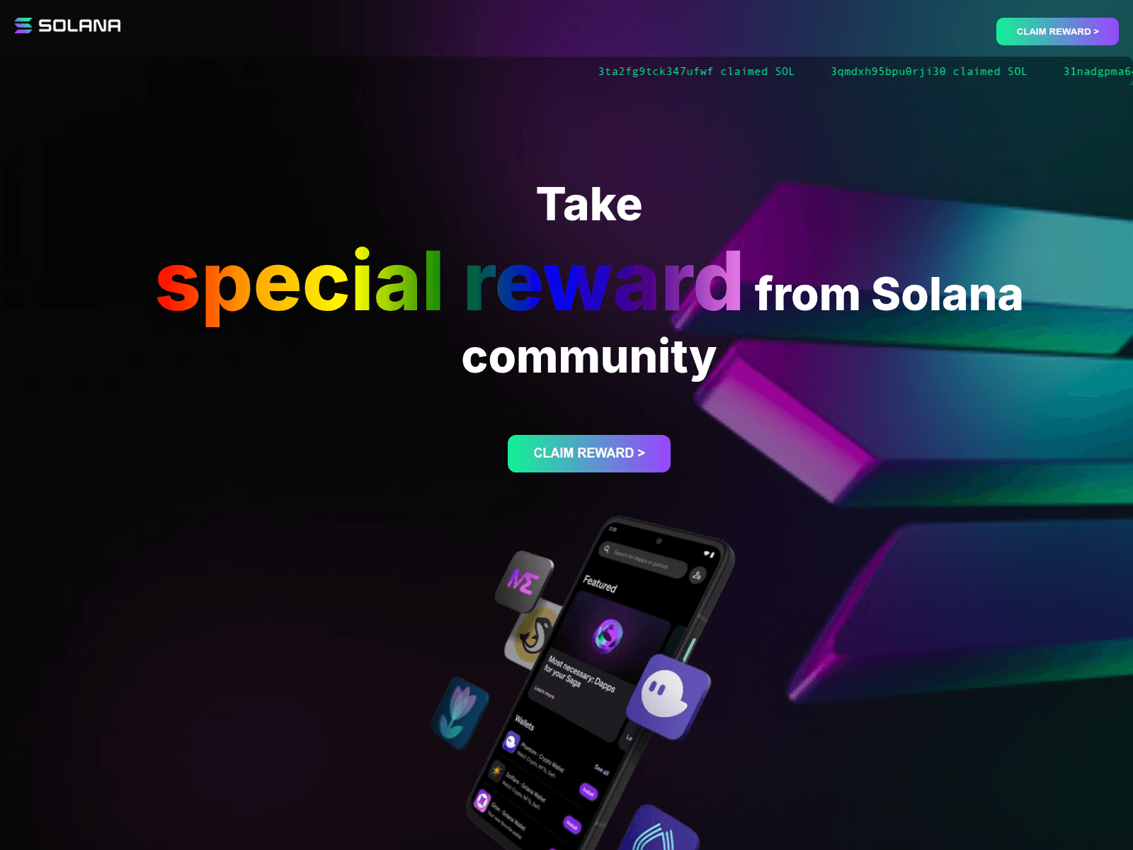 Screenshot of claim-your-solana.netlify.app