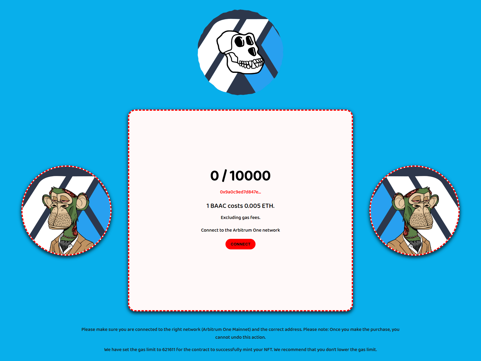 Screenshot of boredapearbitrumclub.github.io