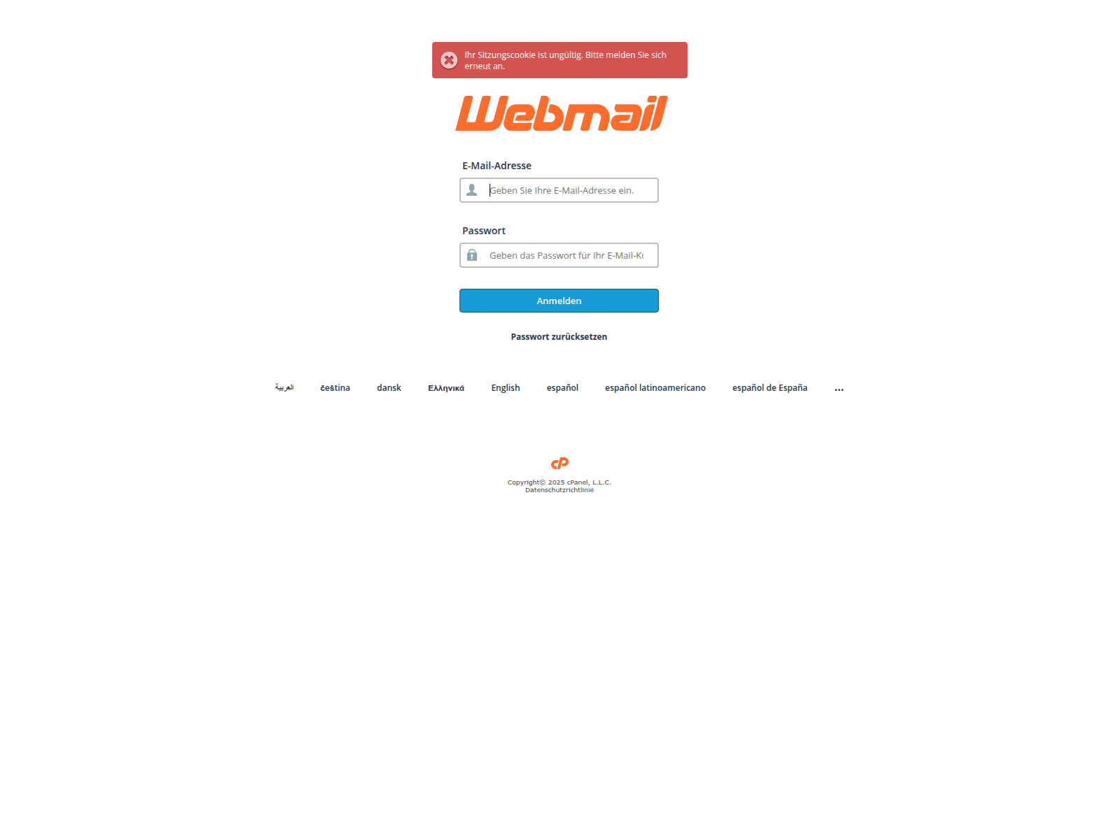 Screenshot of webmail.ticket-help-coinbase.com