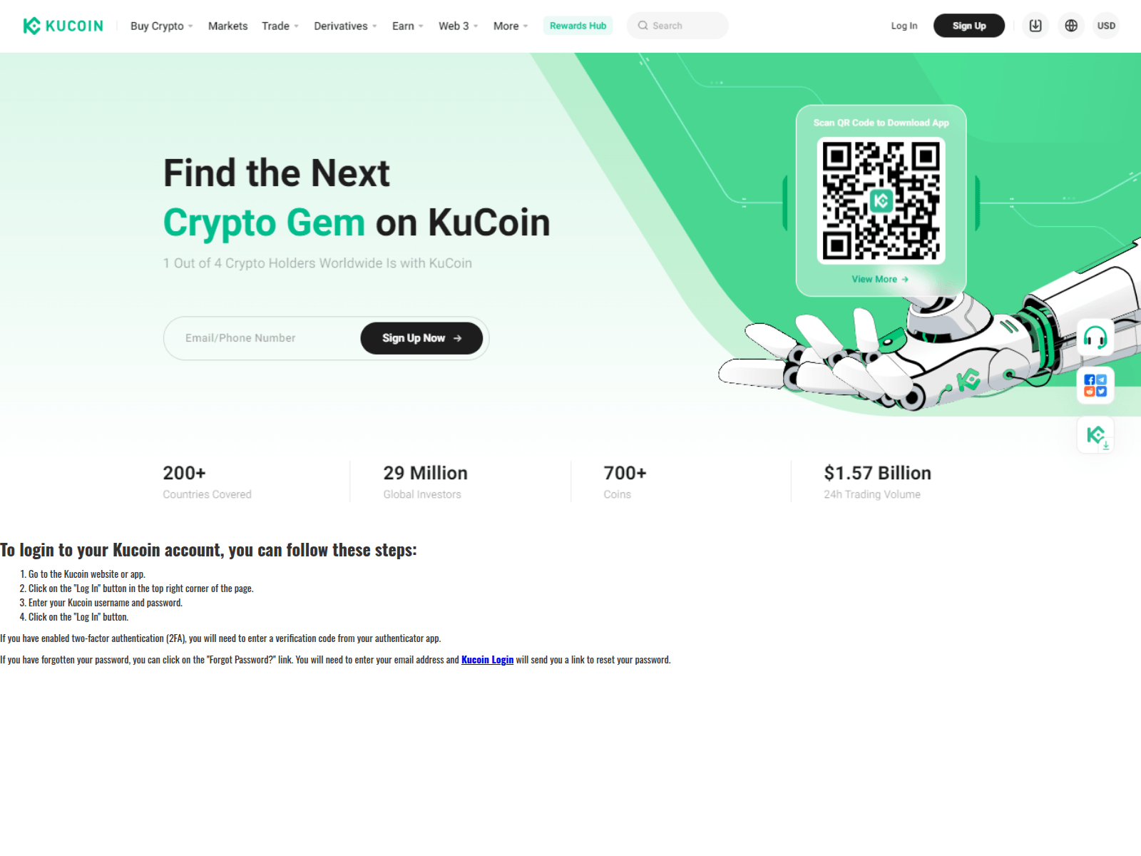 Screenshot of kucoimlogi.webflow.io