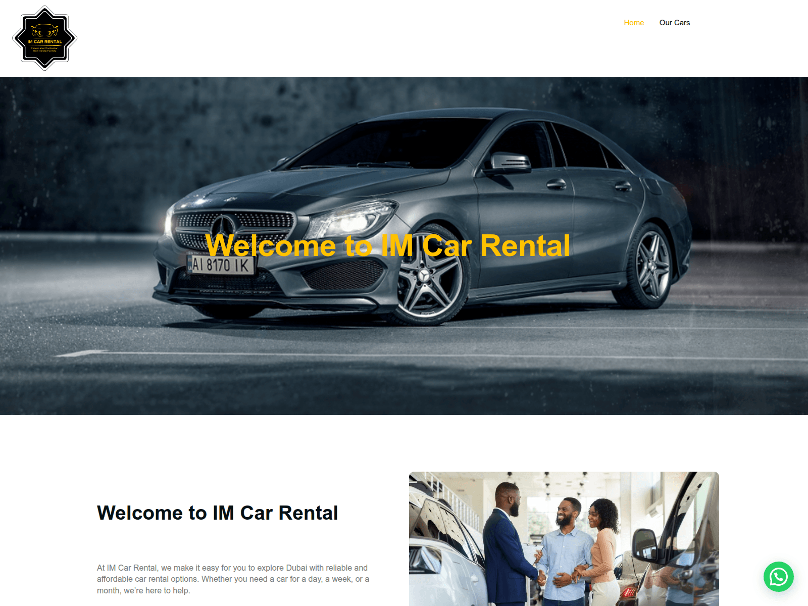 Screenshot of imcarrental.com