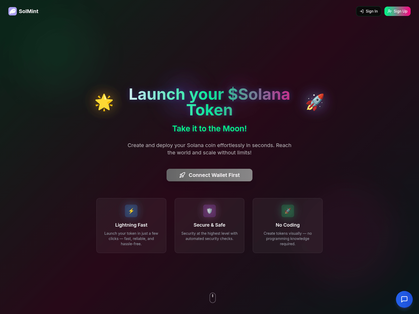 Screenshot of coinsmintsol.com