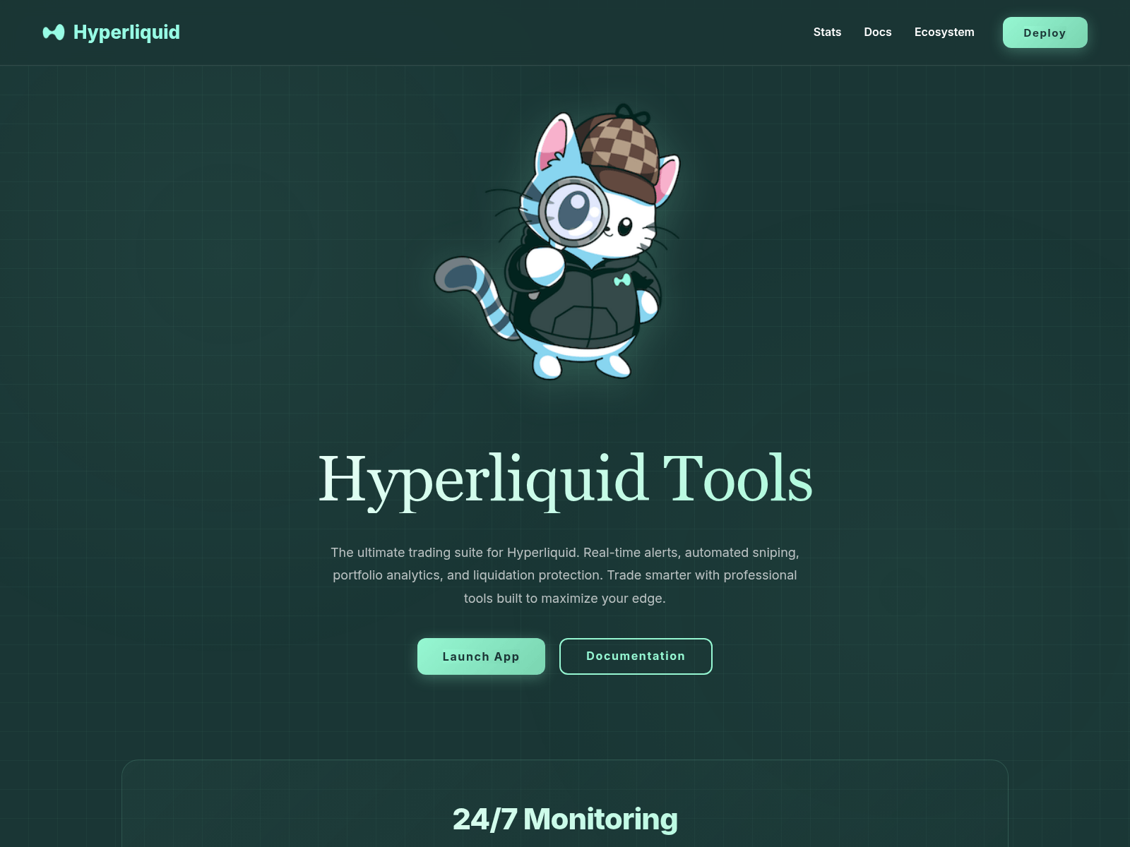 Screenshot of hyperliquidtools.xyz
