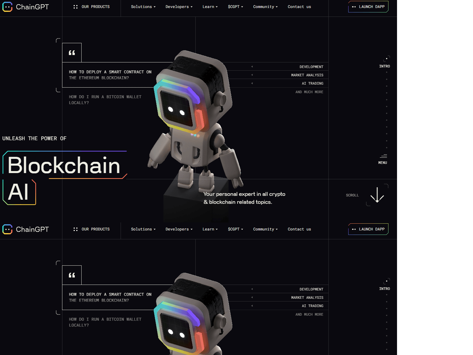 Screenshot of chain-gptssd.webflow.io