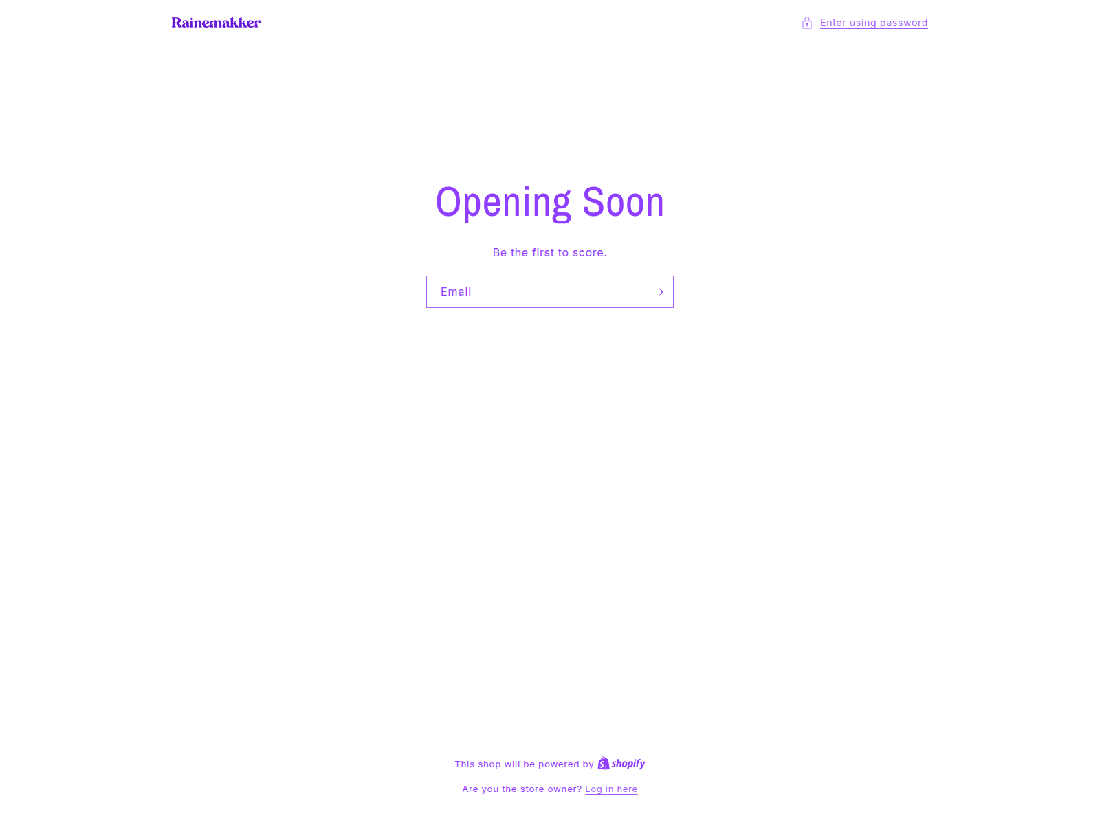 Screenshot of rainemakker.com
