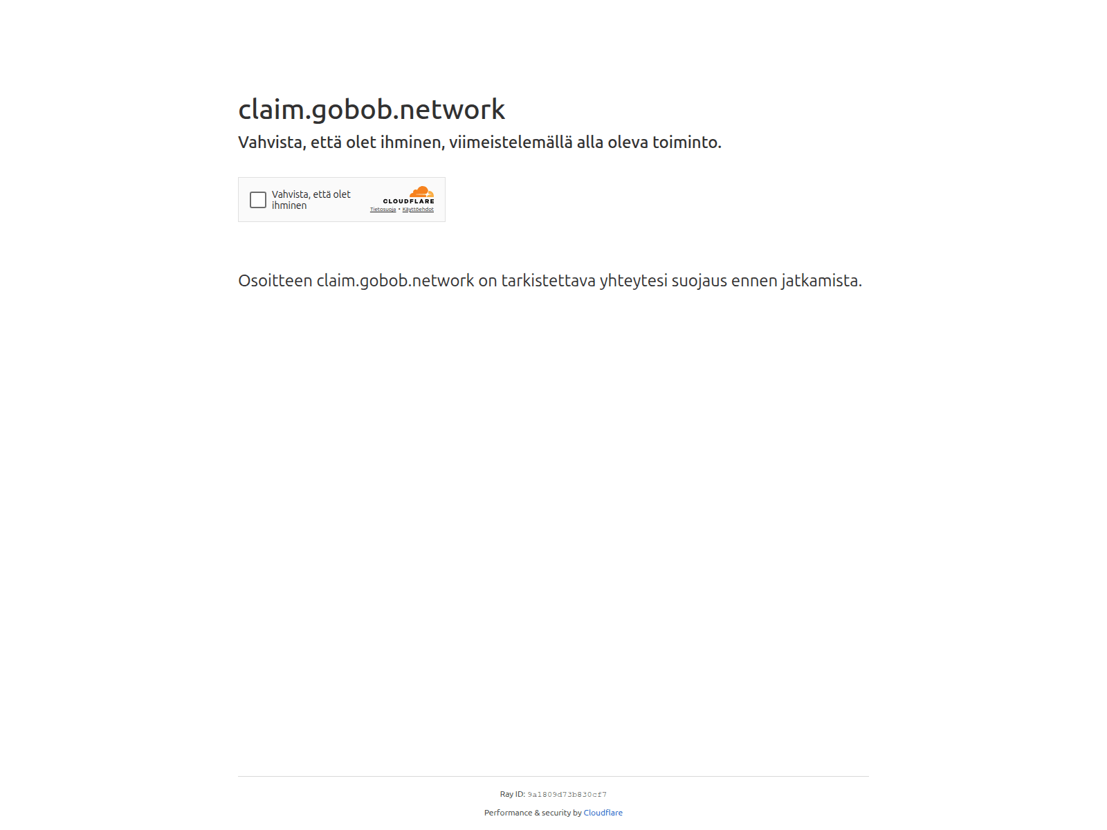Screenshot of claim.gobob.network