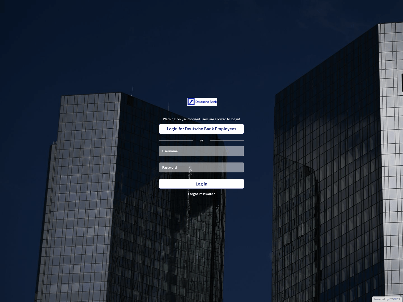 Screenshot of deutsche-bank.live.itonicsit.de