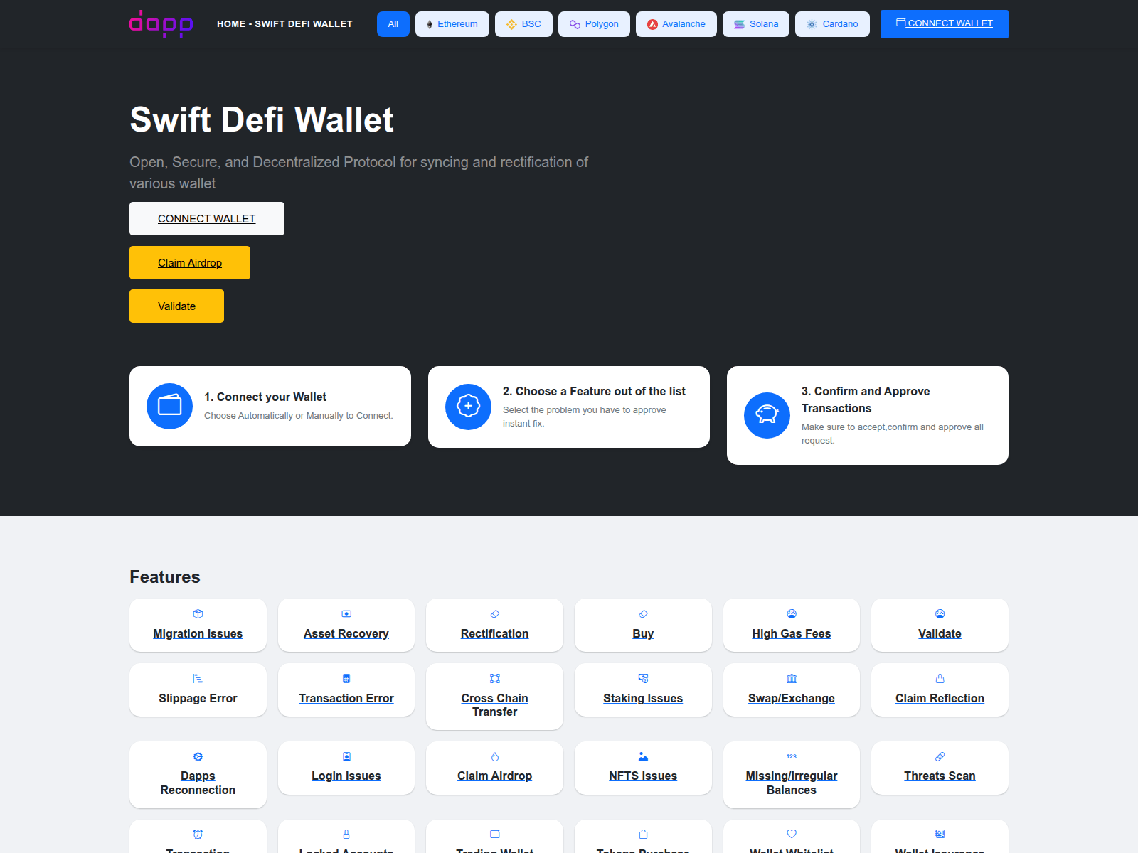 Screenshot of chainappnetwork.netlify.app
