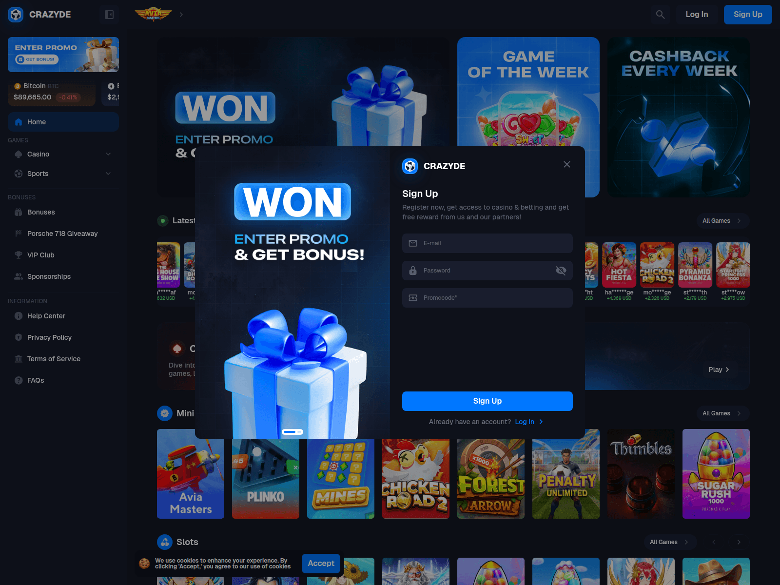 Screenshot of crazyde.cc