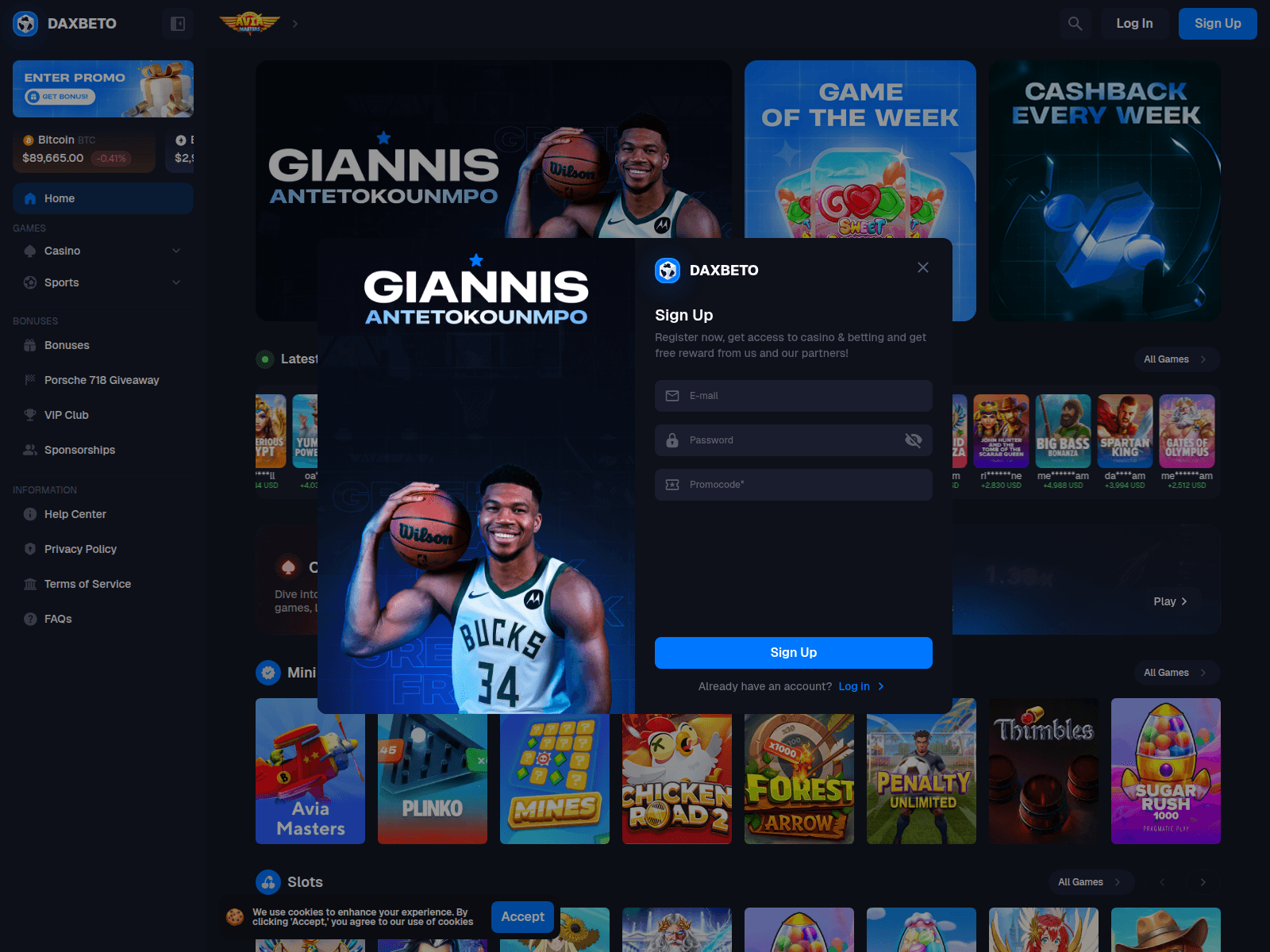 Screenshot of daxbeto.com