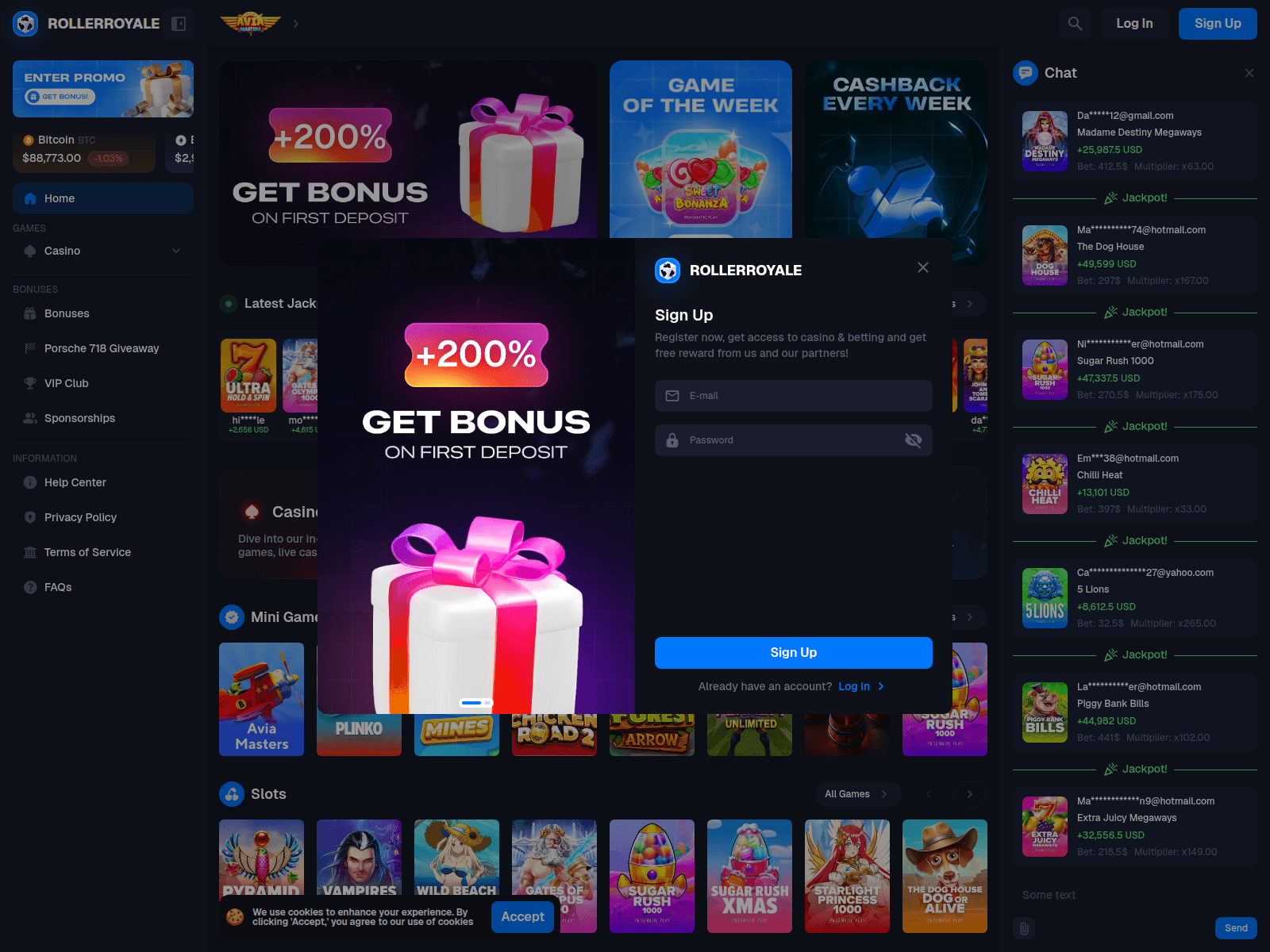 Screenshot of rollerroyale.com