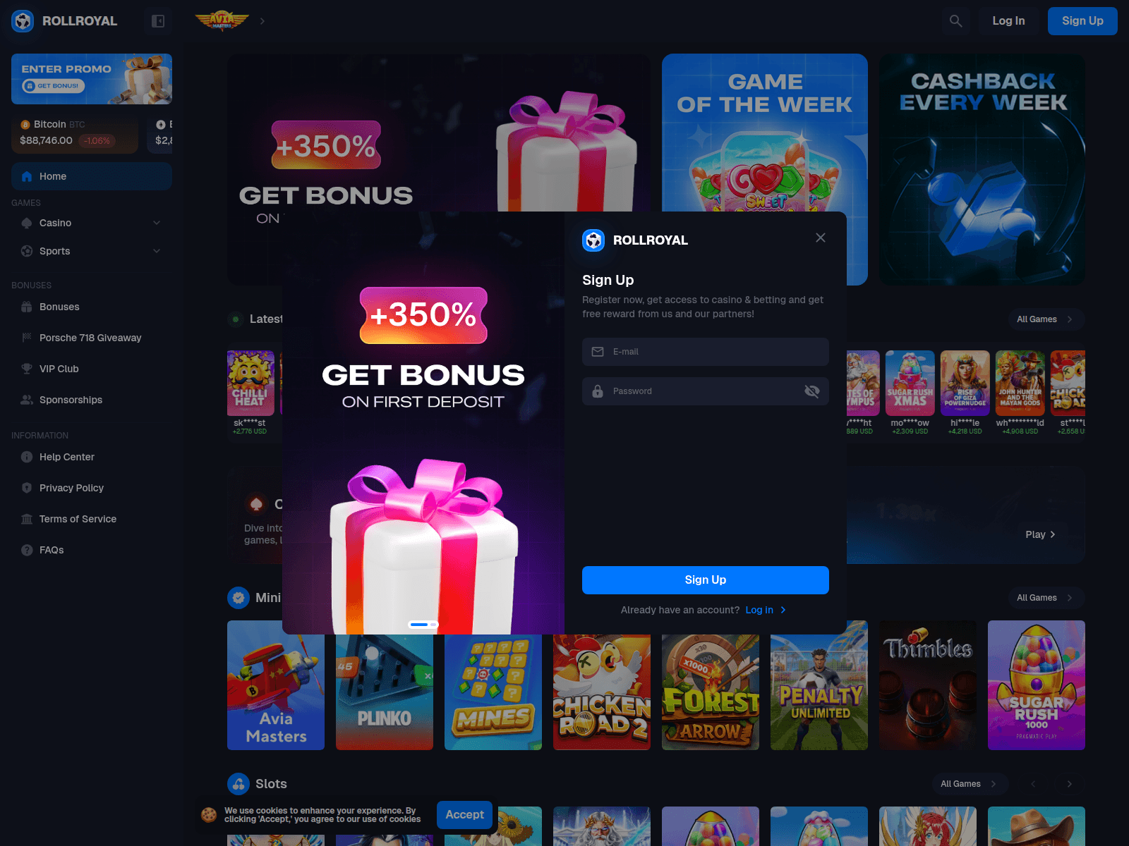 Screenshot of rollroyal.top