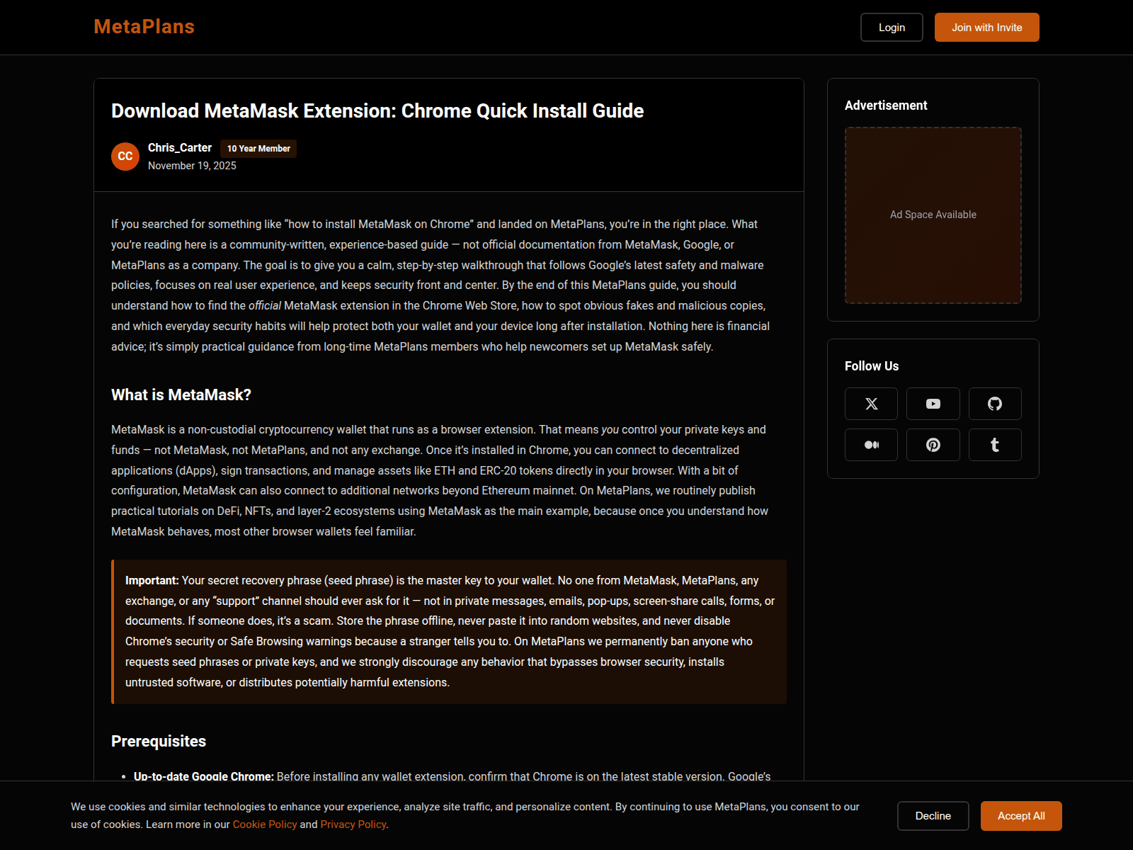 Screenshot of metaplans.github.io