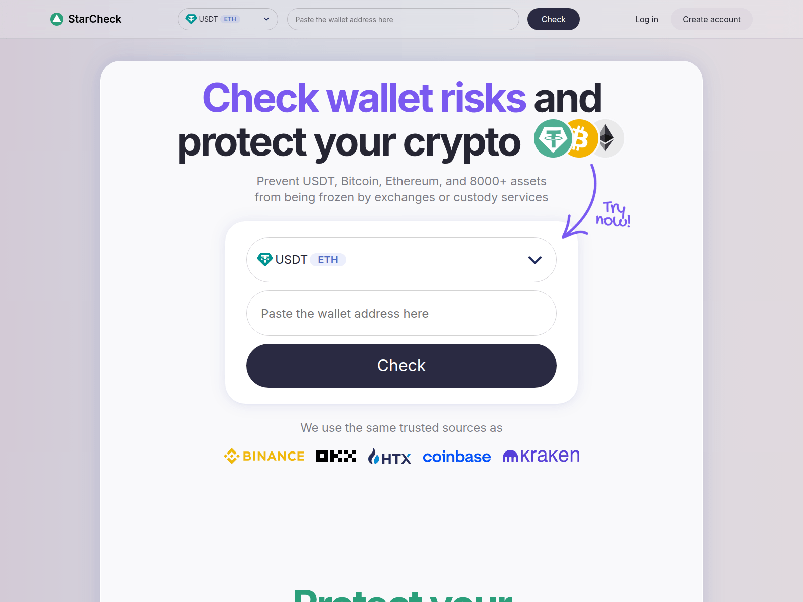 Screenshot of starcheckcrypto.com